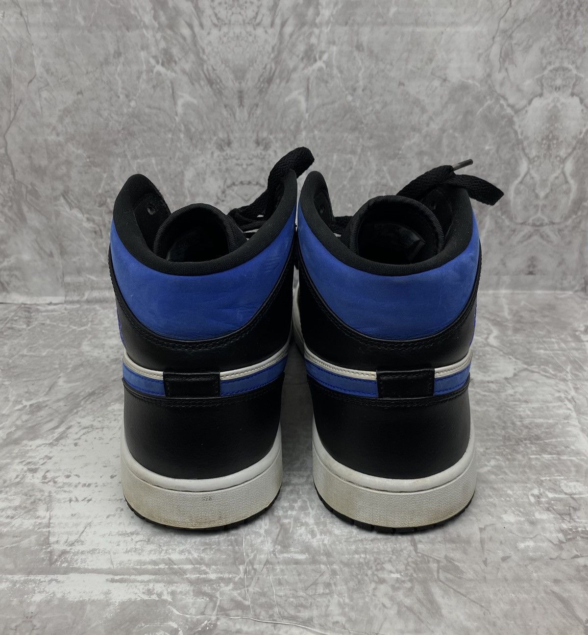 Jordan Brand × Nike Jordan 1 Mid White Black Racer Blue Size US 12 / EU 45 - 5 Thumbnail