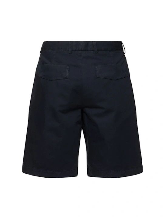 Z Zegna o1lsvrm0525 Cotton & Linen Chino Shorts in Navy Zegna Size US 36 / EU 52 - 2 Thumbnail