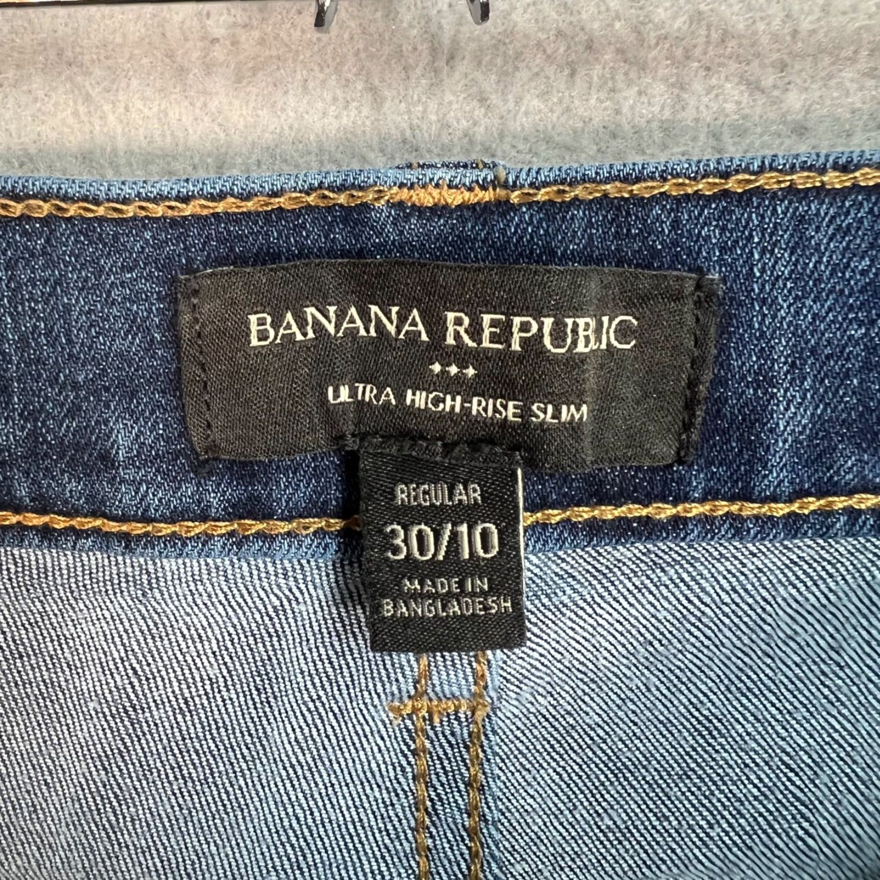 Banana Republic VINTAGE Banana Republic Womens 30 / 10 Ultra High-Rise Slim Jeans Blue Denim Regular Fit Size 30" / US 8 / IT 44 - 3 Thumbnail
