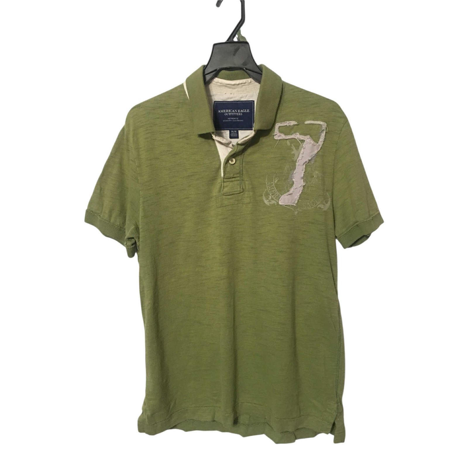 American Eagle Outfitters VINTAGE Y2K American Eagle Men's Polo Green Embroidery 7 Med Size S / US 4 / IT 40 - 7 Thumbnail