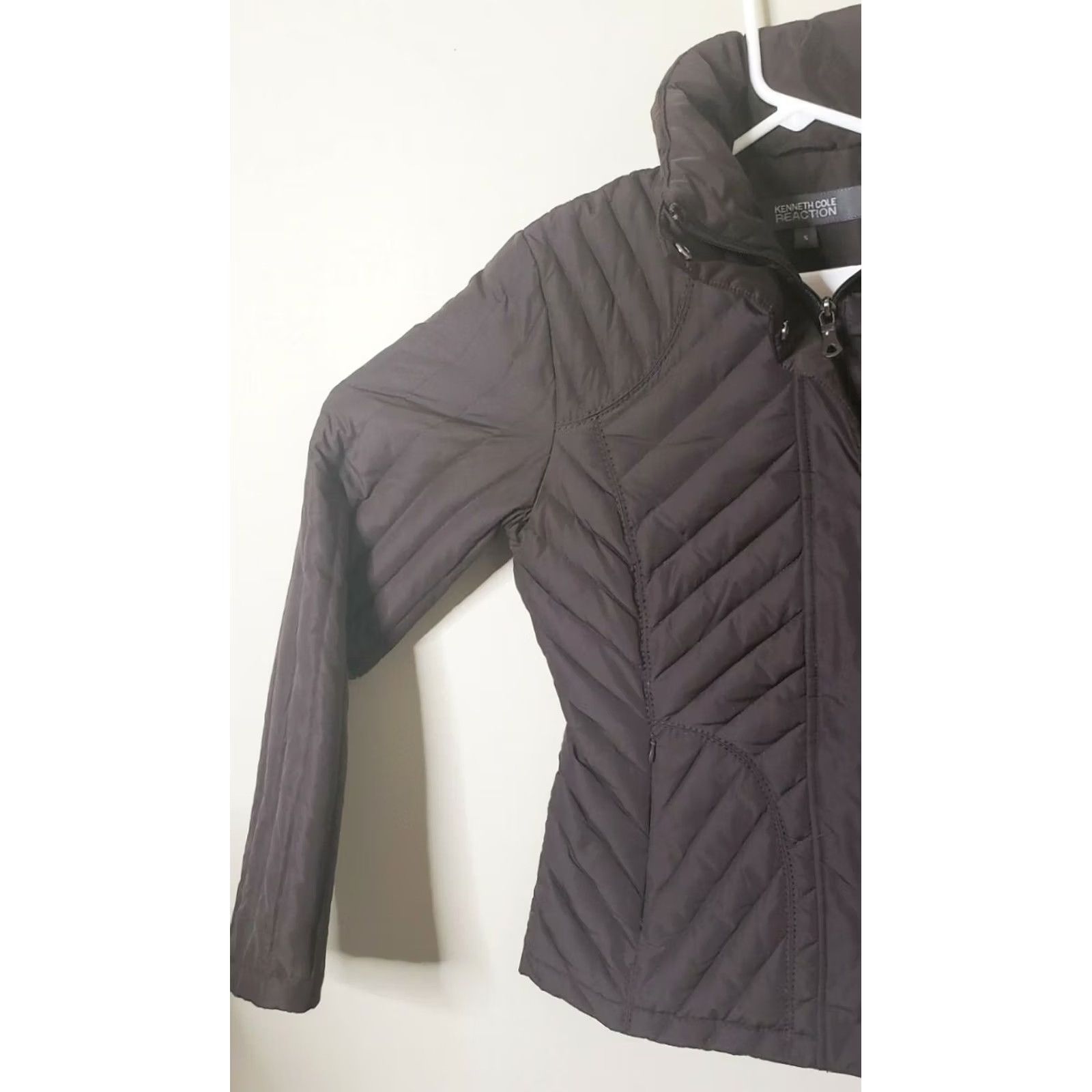 Kenneth Cole Kenneth Cole Reaction Down Jacket Zip Up Puffer Outerwear Coat Small Dark Brown Women Size S / US 4 / IT 40 - 4 Thumbnail