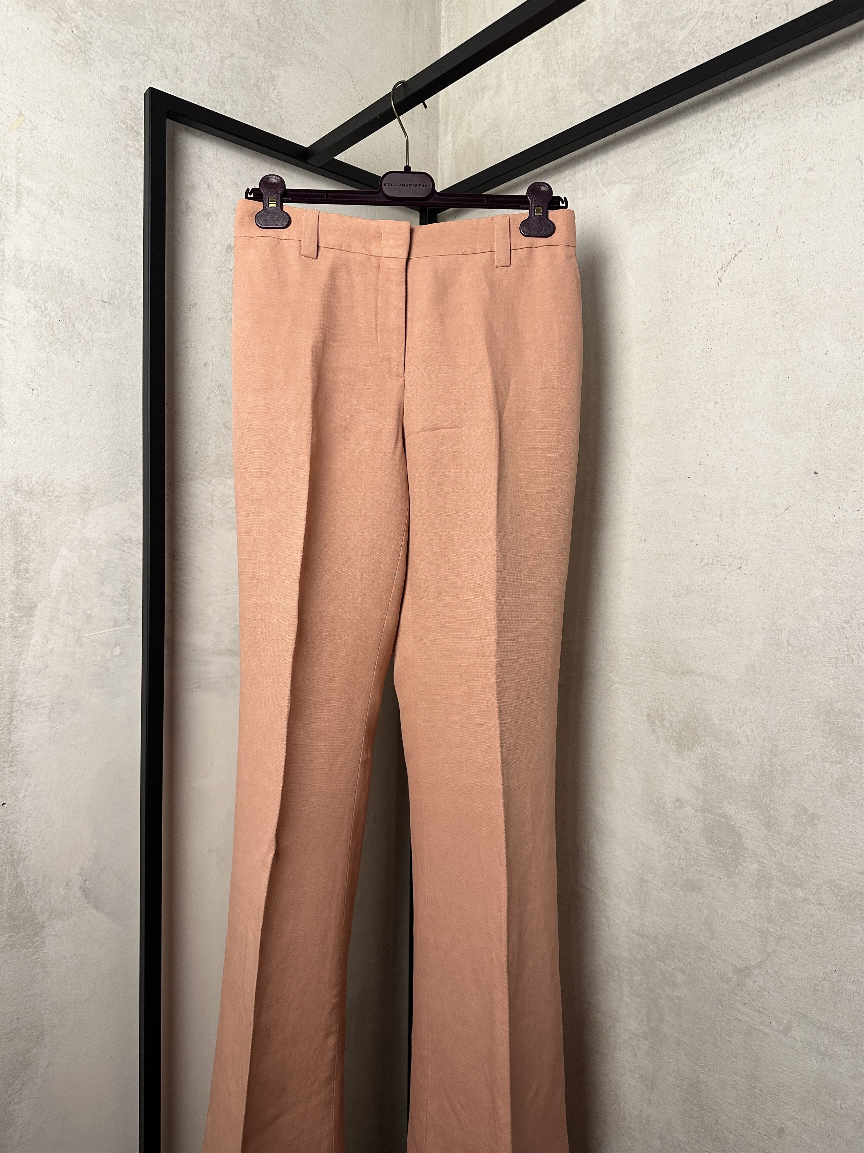 Emilio Pucci Emilio Pucci Pink Blush Linen Blend Flared Trousers Size 27" / US 4 / IT 40 - 3 Thumbnail