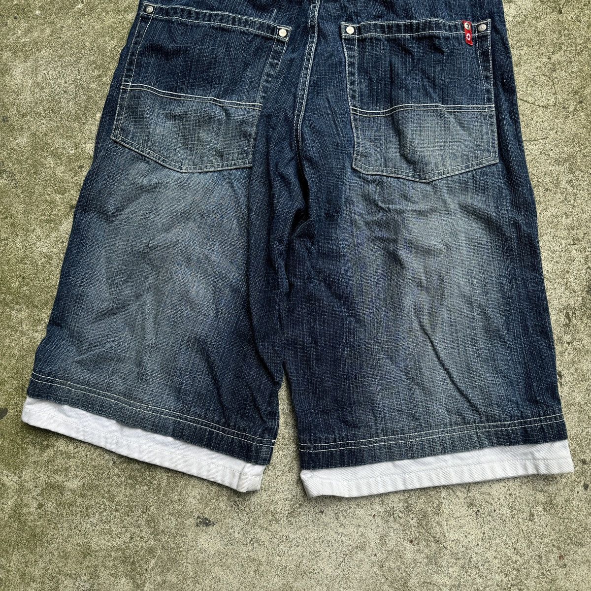 Southpole Y2K Southpole Faded Skater Jean Shorts ERD Grunge Thrashed Size US 32 / EU 48 - 12 Thumbnail