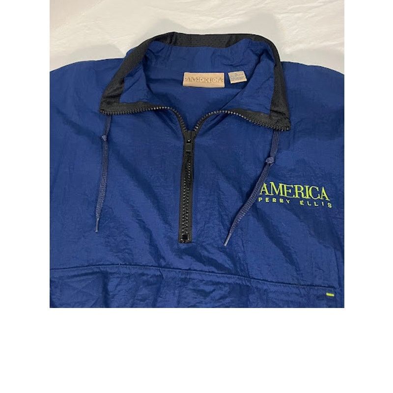 Perry Ellis VTG Perry Ellis Windbreaker Jacket Mens Qtr Zip 90s Y2K XL Size US XL / EU 56 / 4 - 3 Thumbnail