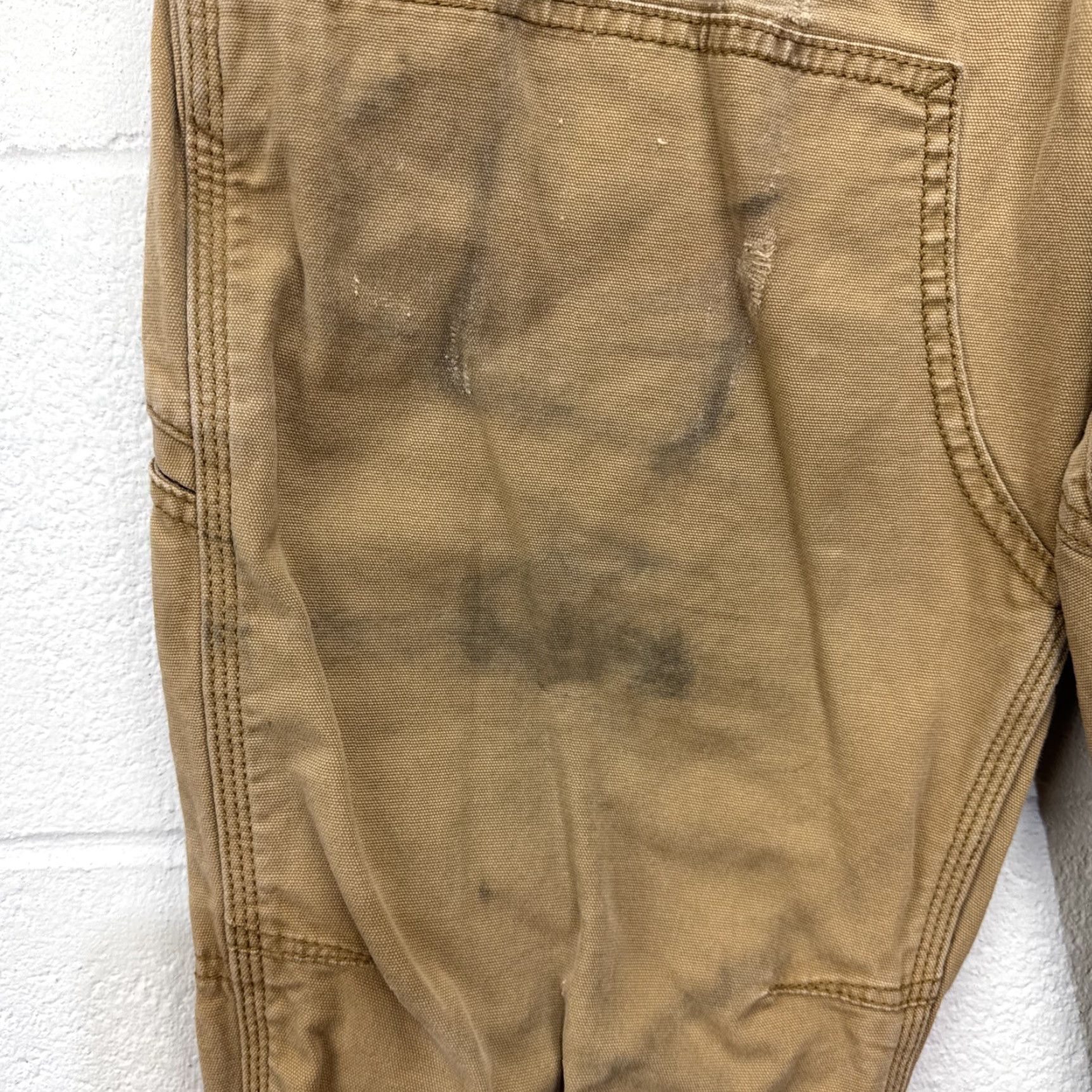 Carhartt Carhartt Rugged Flex Canvas Pants Mens 31x34 Brown Relaxed Fit Double Knee Stretch Workwear Size US 31 - 5 Thumbnail