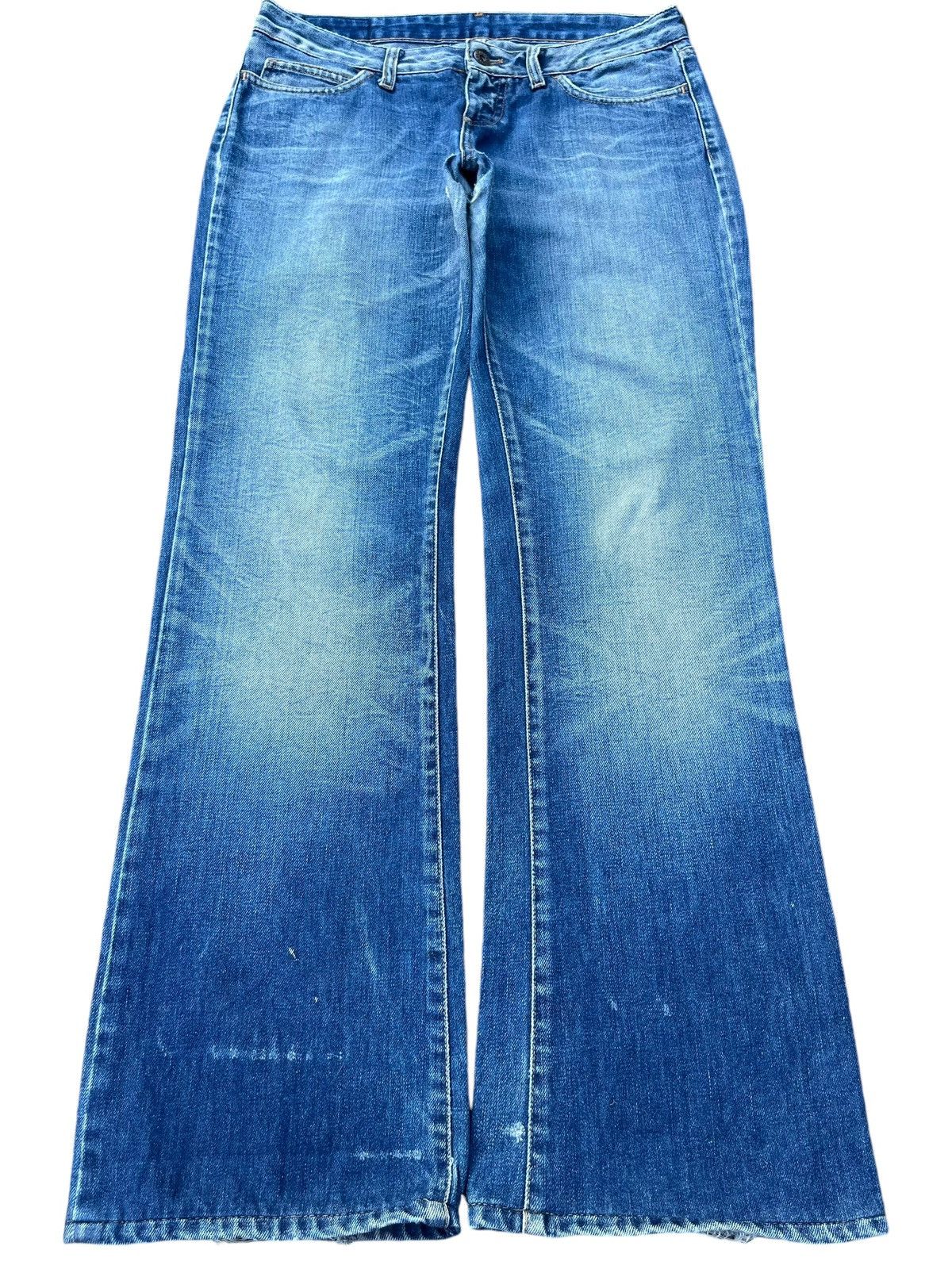 Replay Vintage Made in Italy Reply Blue Washed Mid Rise Flare Jeans Size US 30 / EU 46 - 1 Thumbnail