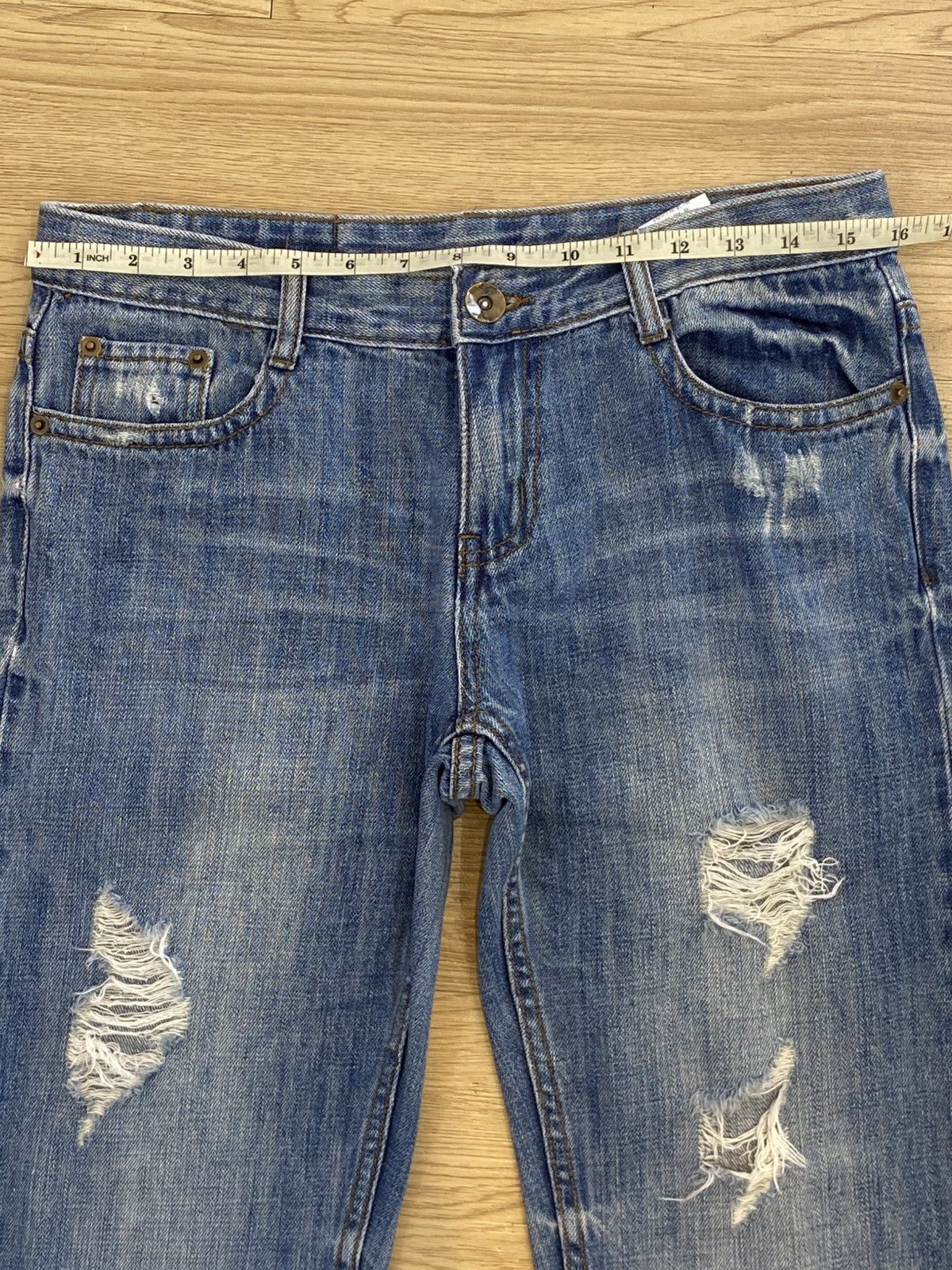 Japanese Brand Vintage Japanese Brand Hairy Leg Distress Denim Size US 32 / EU 48 - 13 Thumbnail