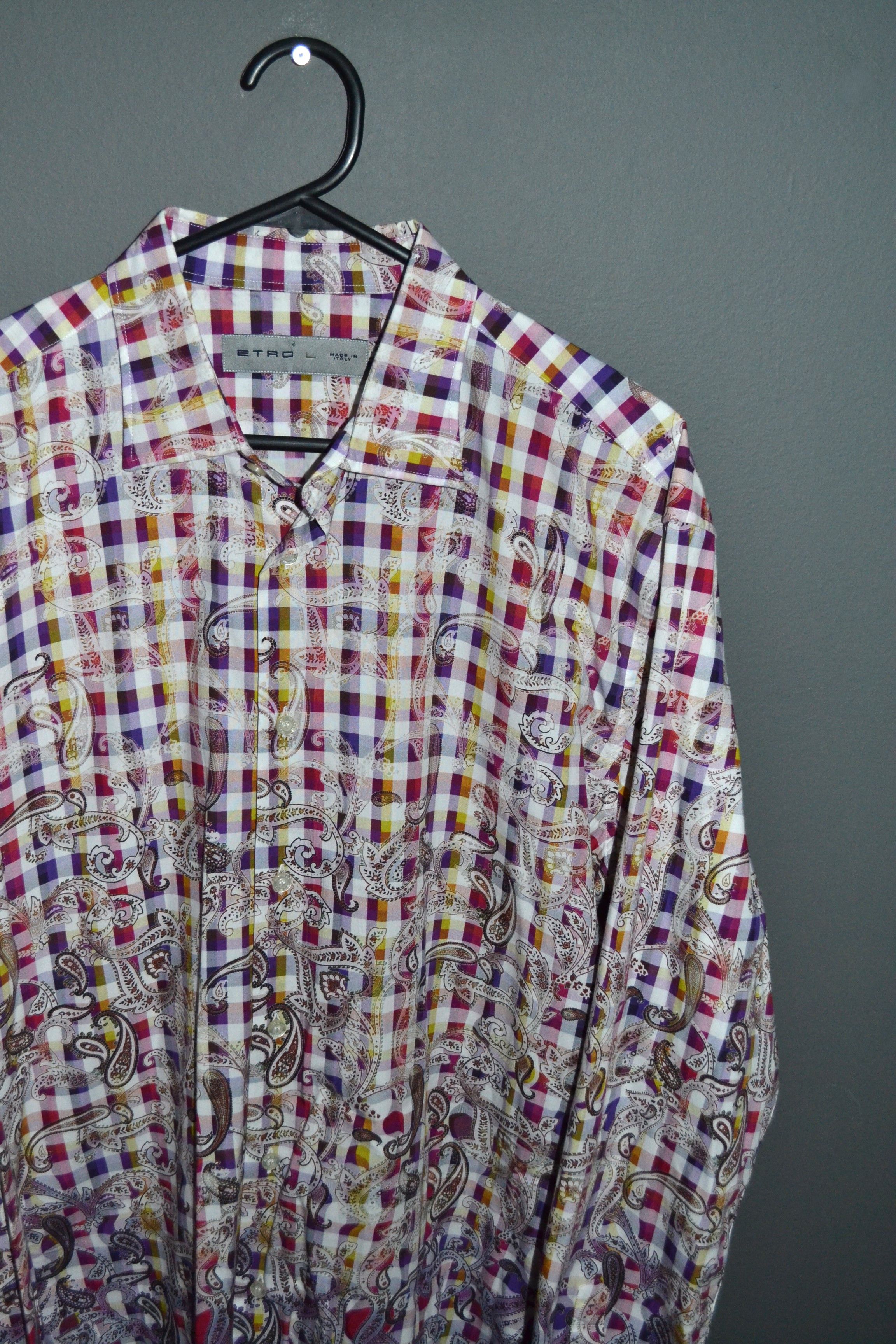 Etro Etro Gradient Psychedelic Paisley Shirt Cotton L Size US L / EU 52-54 / 3 - 1 Thumbnail