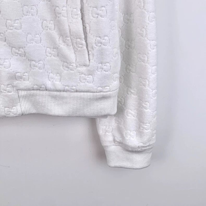 Gucci Gucci White logo jacquard full print cotton stand-up colla Size US M / EU 48-50 / 2 - 4 Thumbnail