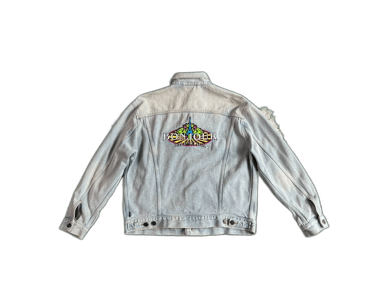 balenciaga embroidered denim jacket with tags
