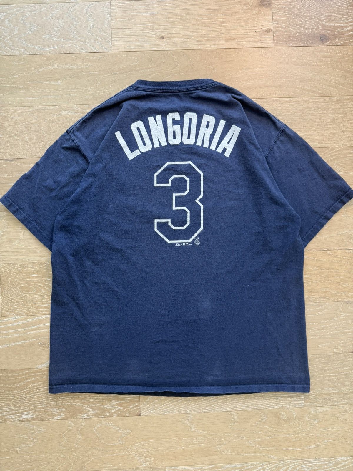 Majestic Vintage Tampa Bay Rays Baseball Tee Evan Longoria Size US XL / EU 56 / 4 - 9 Thumbnail