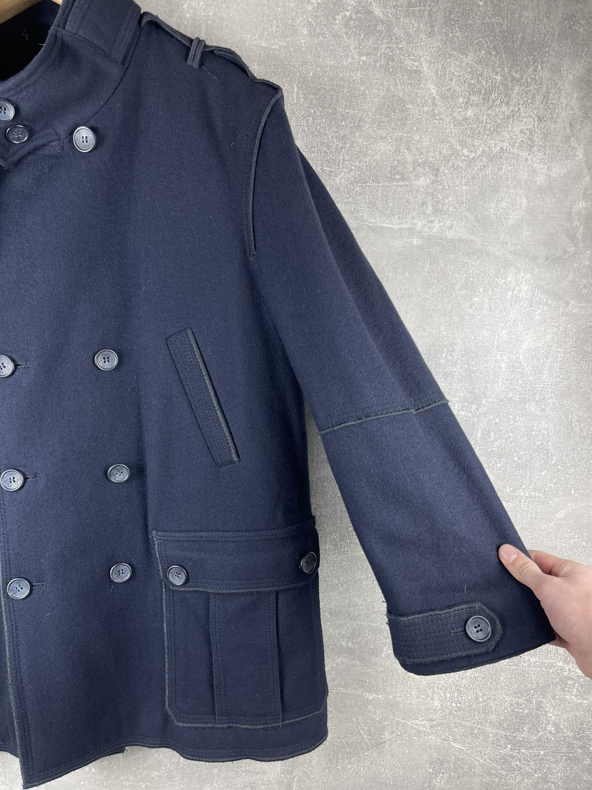 Dolce & Gabbana Dolce &Gabbana Vintage Military Wool Double Breasted Peacoat Size US L / EU 52-54 / 3 - 4 Thumbnail