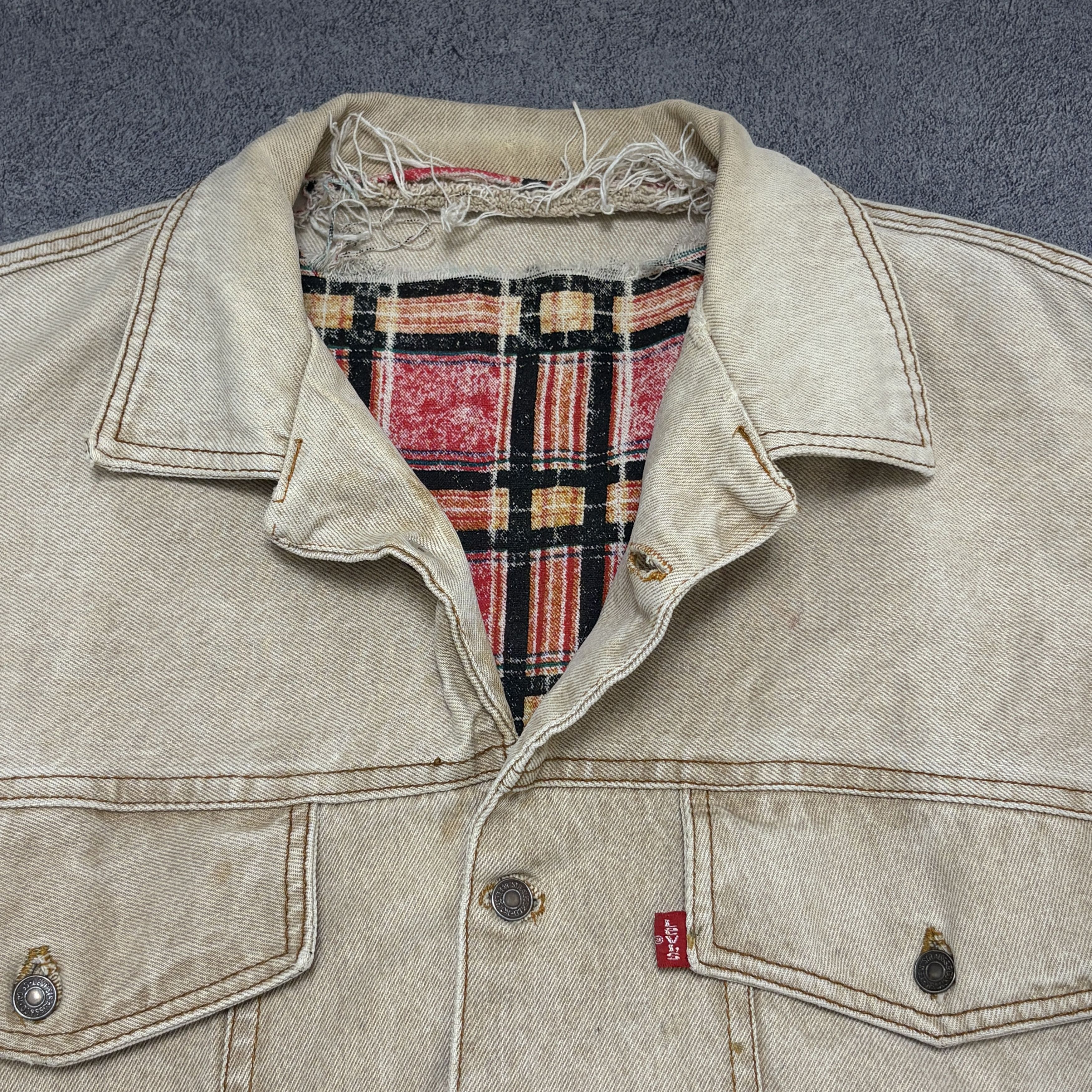 Levi's Vintage 90s Levi's Blanket Lined Trucker Jacket Workwear Size US L / EU 52-54 / 3 - 5 Thumbnail