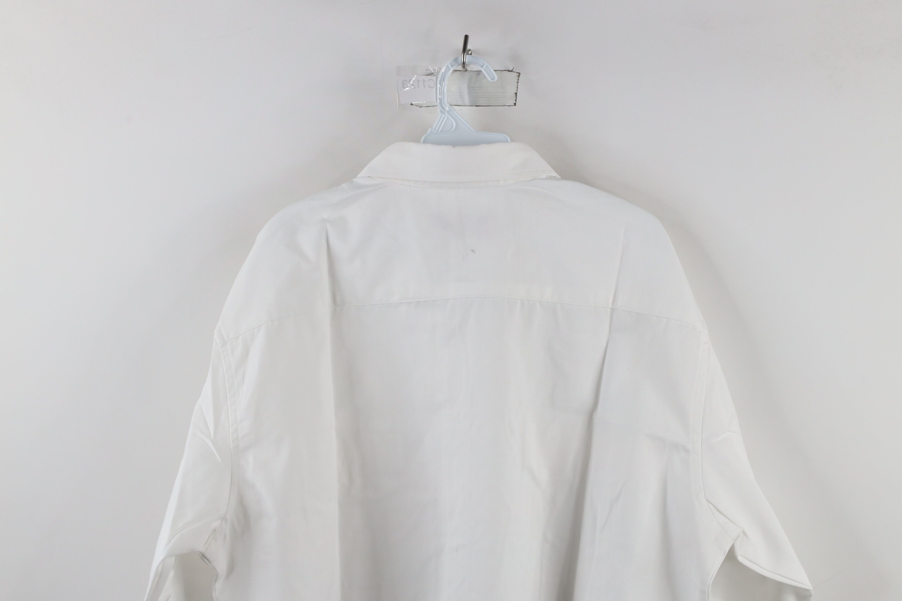 Big Mac × Vintage Vintage 90s Big Mac Mechanic Collared Button Shirt White Size US L / EU 52-54 / 3 - 10 Thumbnail