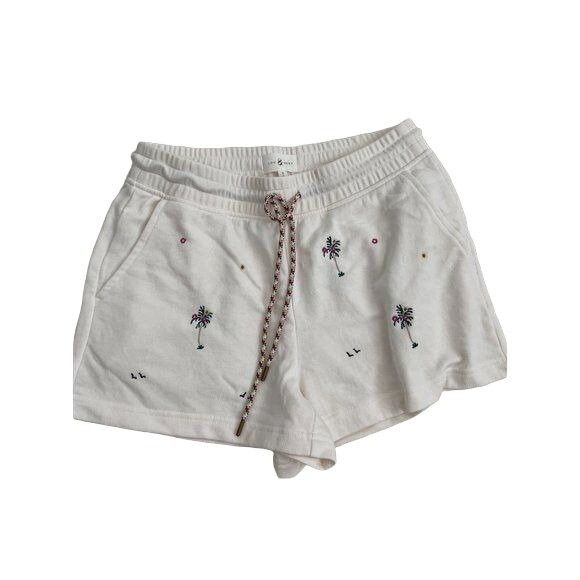Lou & Grey Lou & Grey Paradise Palm Cozy Cotton Terry Shorts Embroidere Size 28" / US 6 / IT 42 - 2 Thumbnail