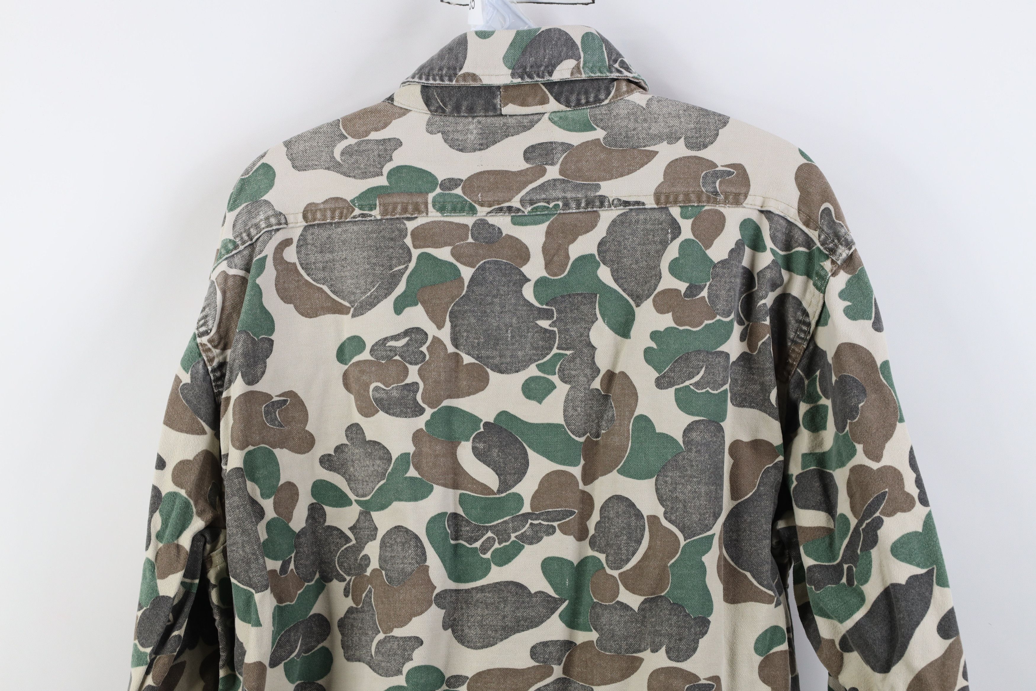 Vintage Vintage 70s Streetwear Camouflage Chamois Cloth Button Shirt Size US L / EU 52-54 / 3 - 14 Thumbnail