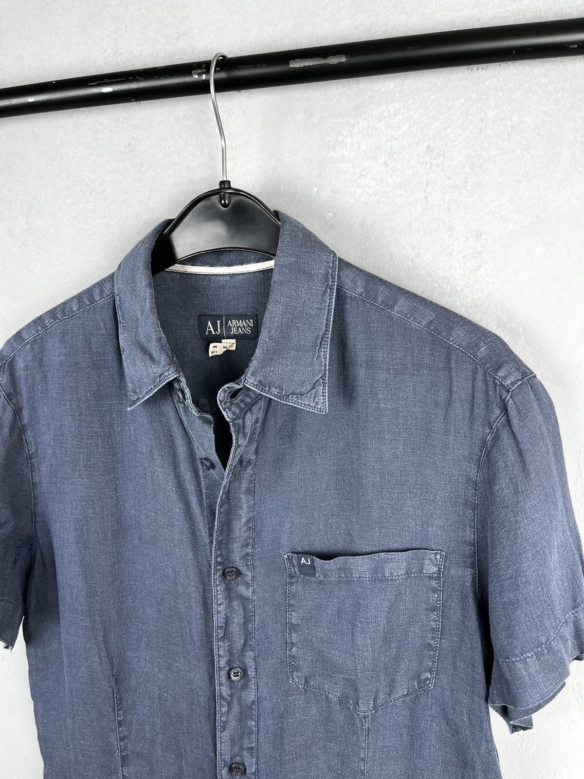 Armani × Giorgio Armani × Vintage Armani Lino shirt vintage Size US M / EU 48-50 / 2 - 2 Thumbnail