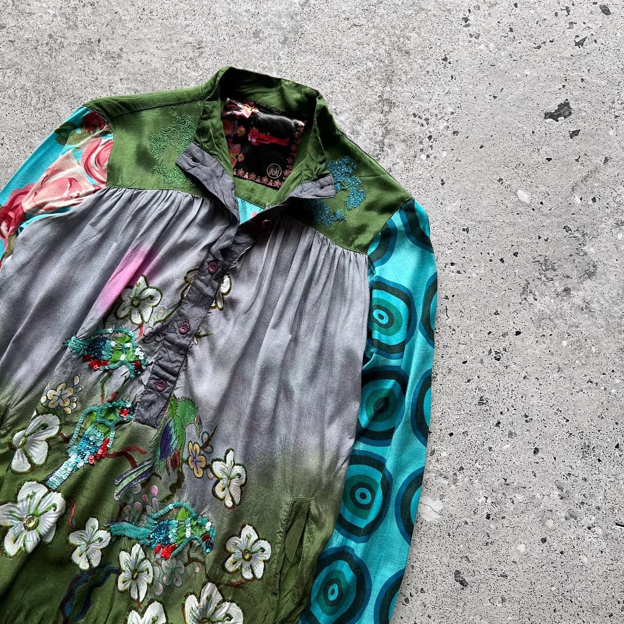 Designer × Desigual Desigual Women Multicolor Floral Printed LS Blouse Top Shirt Size M / US 6-8 / IT 42-44 - 2 Thumbnail