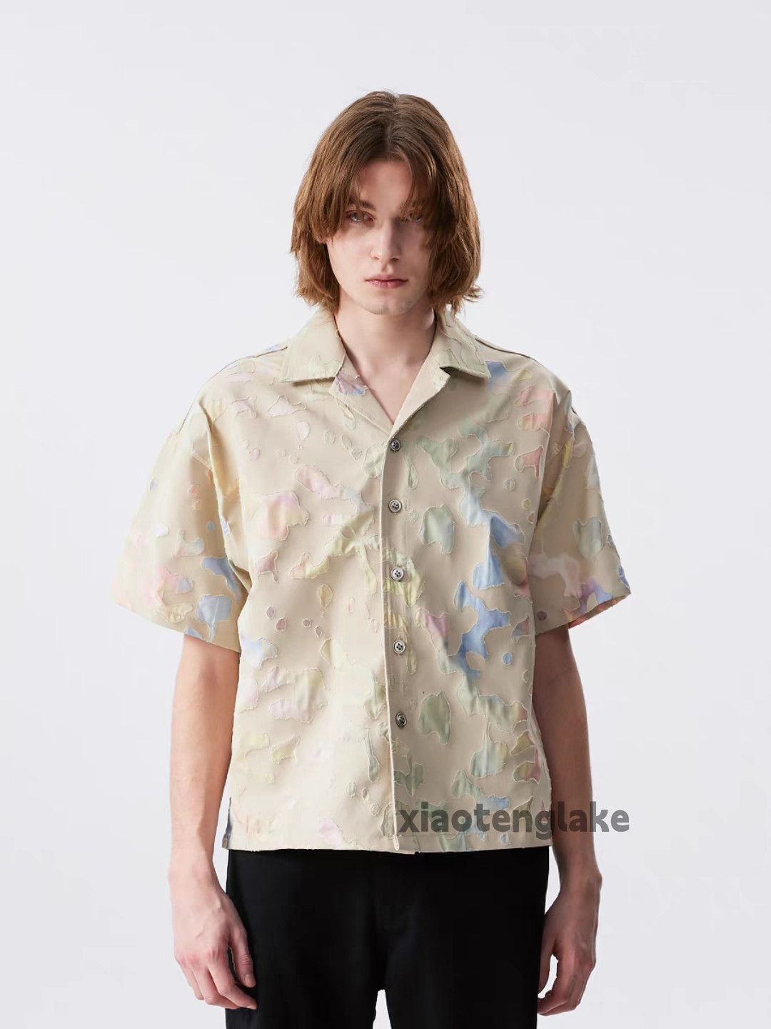 Designer × Vintage Unisex utility loose patchwork yuppie aloha Hawaiian shirt Size US L / EU 52-54 / 3 - 4 Thumbnail