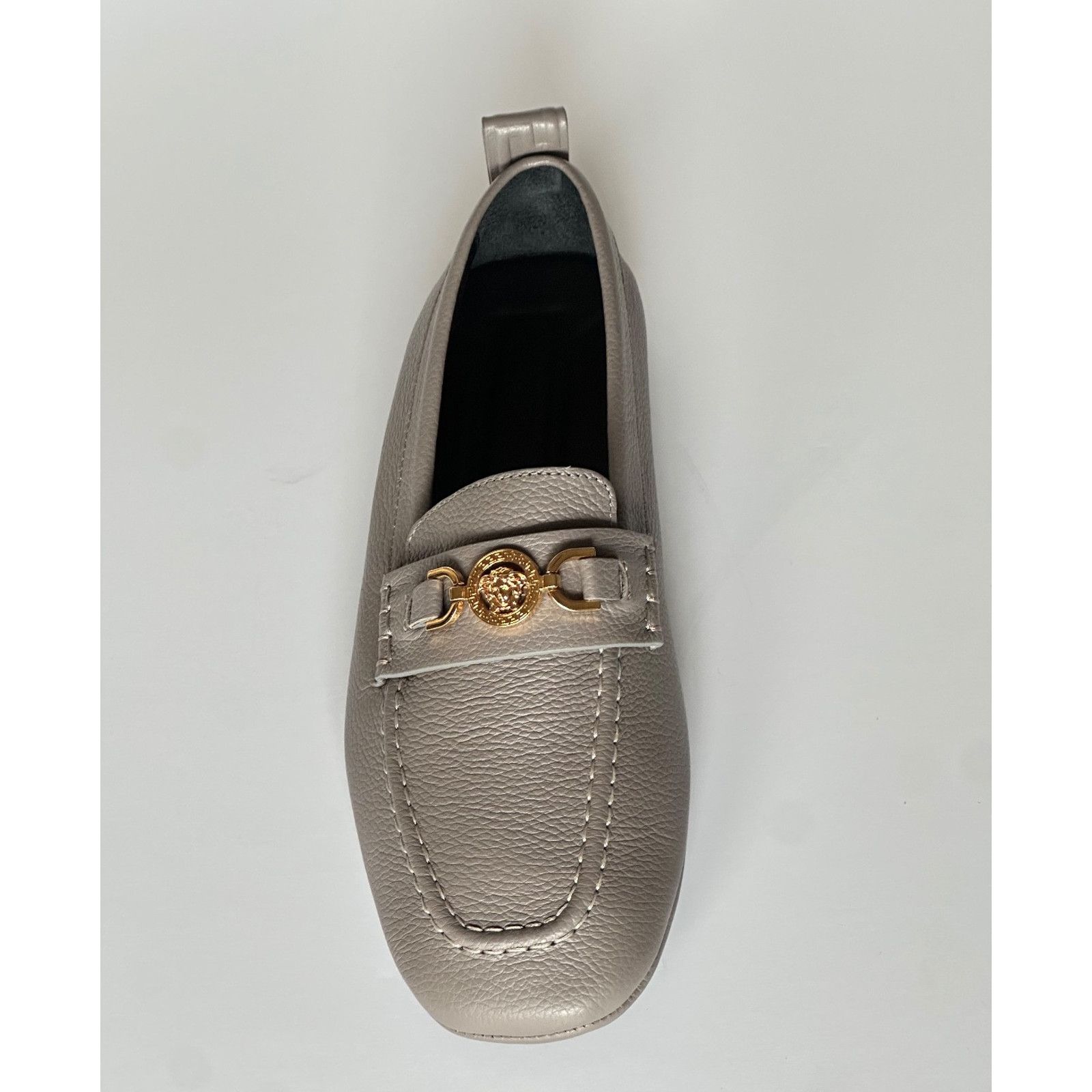 Versace Versace Gold Medusa Gray Leather Driver Shoes 8 US 1017072 Size US 8 / EU 41 - 5 Thumbnail