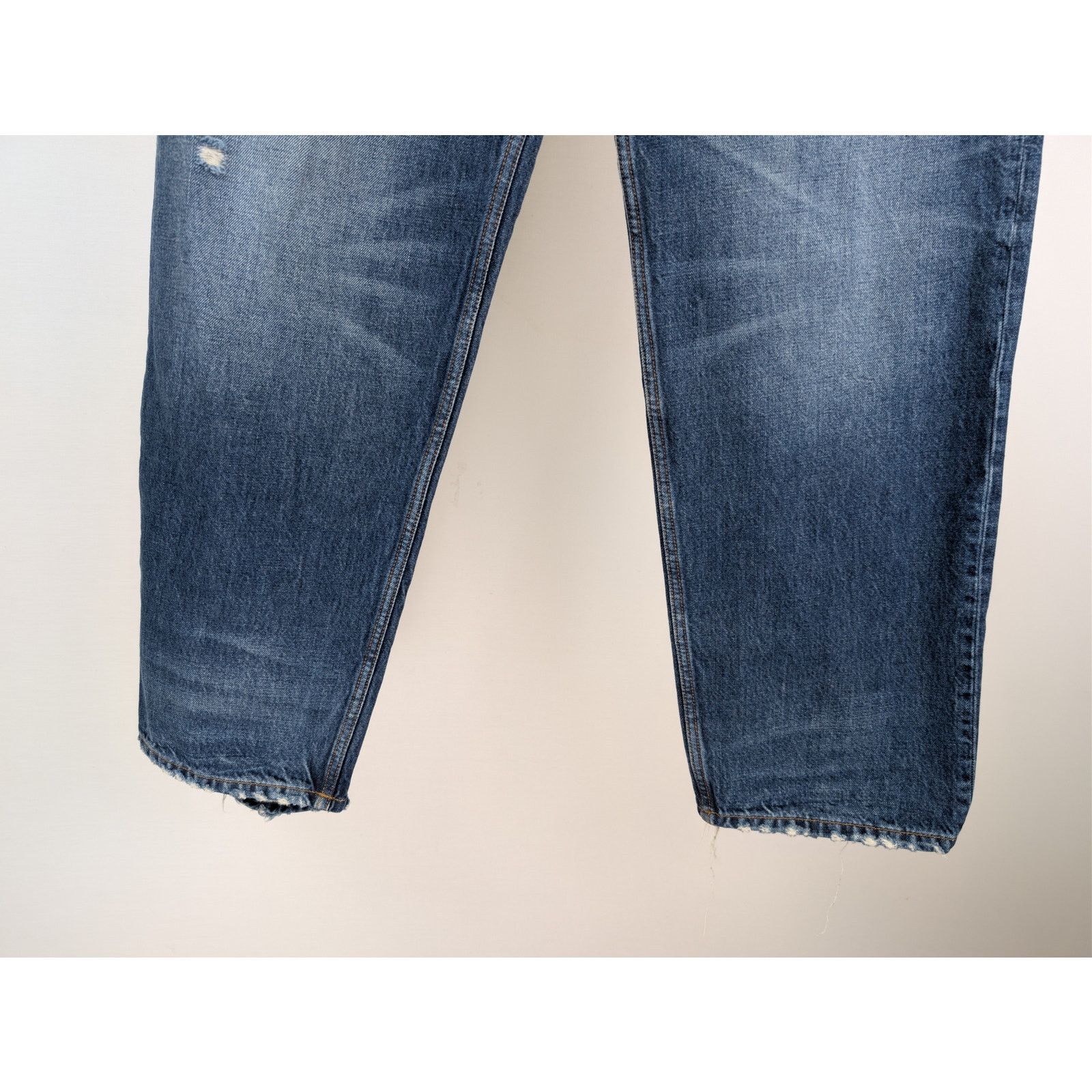 Balenciaga o1rshd1 Organic Vintage Denim Large Pants in Blue Size US 30 / EU 46 - 4 Thumbnail