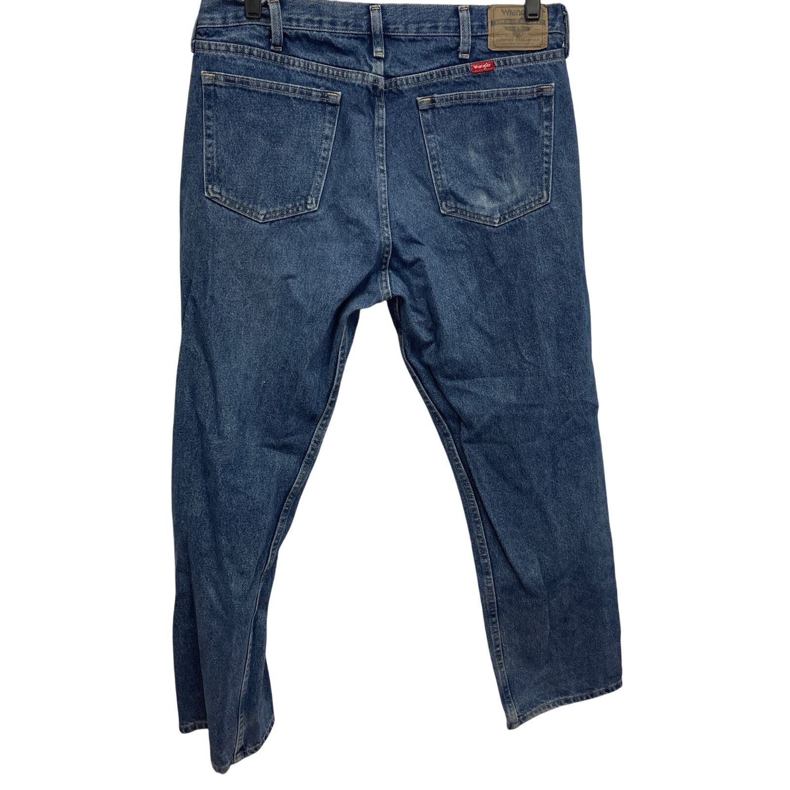 Wrangler Wrangler Mens 36 X 32 Cotton Relaxed Fit Denim Blue Jeans Size US 36 / EU 52 - 3 Thumbnail