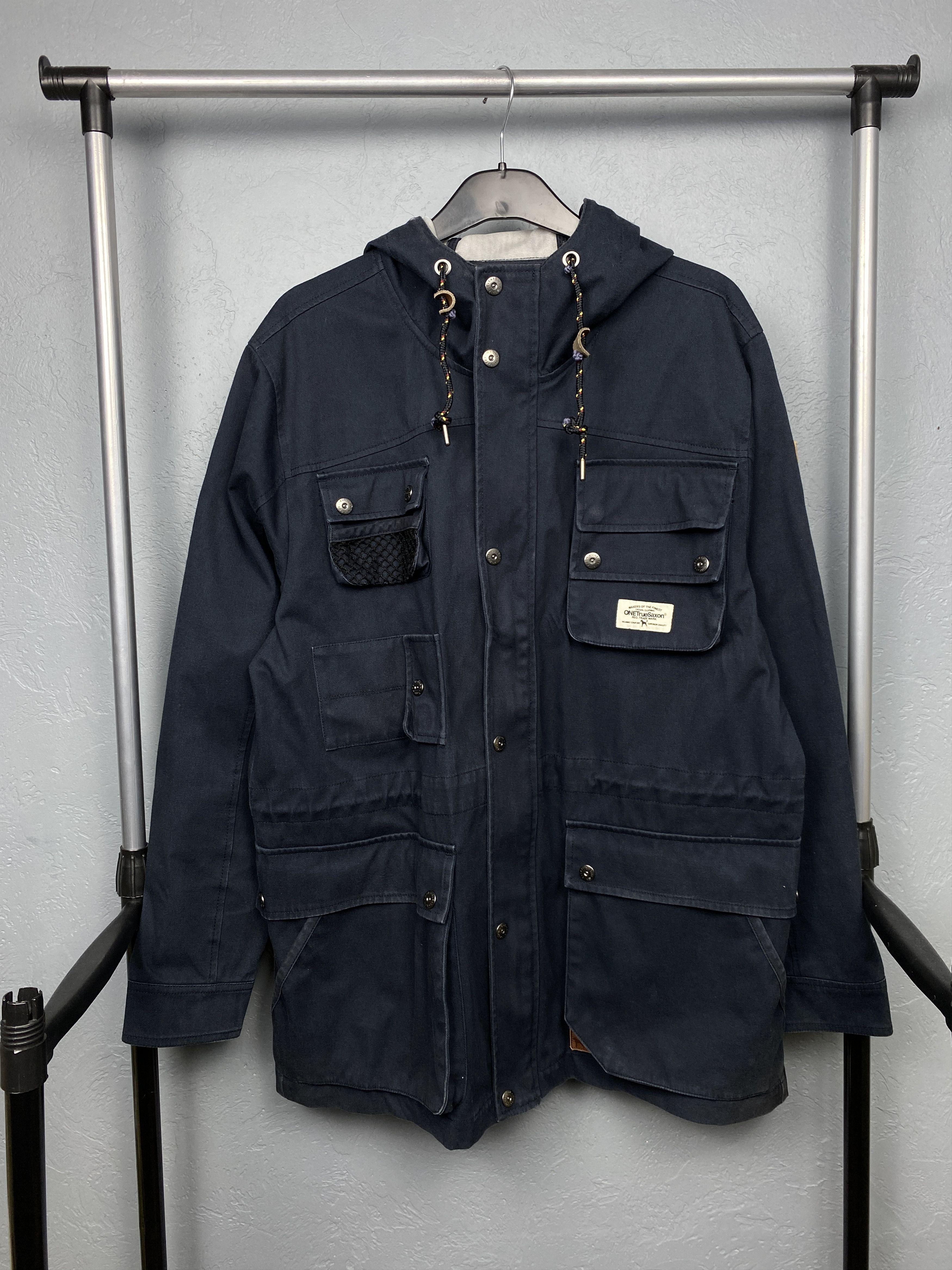 Vintage One True Saxon Vintage Mens Multi Pocket Waterproof Jacket Size US XL / EU 56 / 4 - 1 Thumbnail