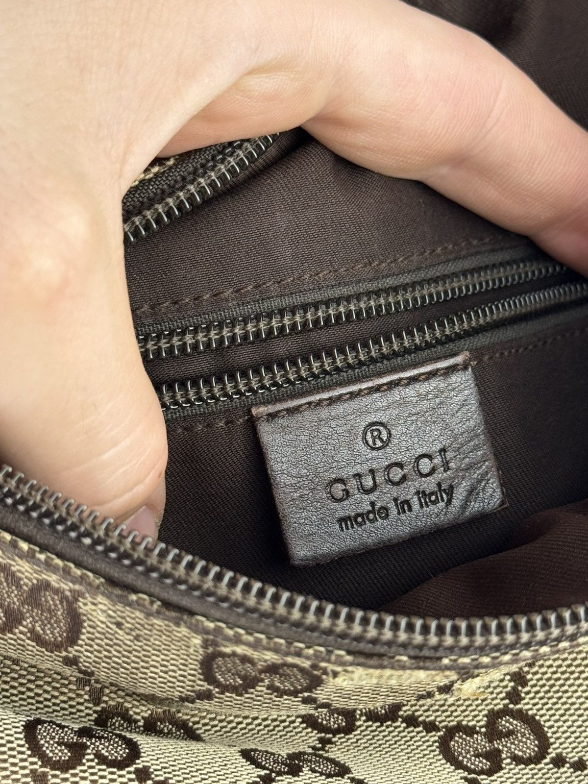 Gucci Vintage Gucci GG Canvas Monogram Shoulder Bag Beige 145857 Size ONE SIZE - 8 Thumbnail