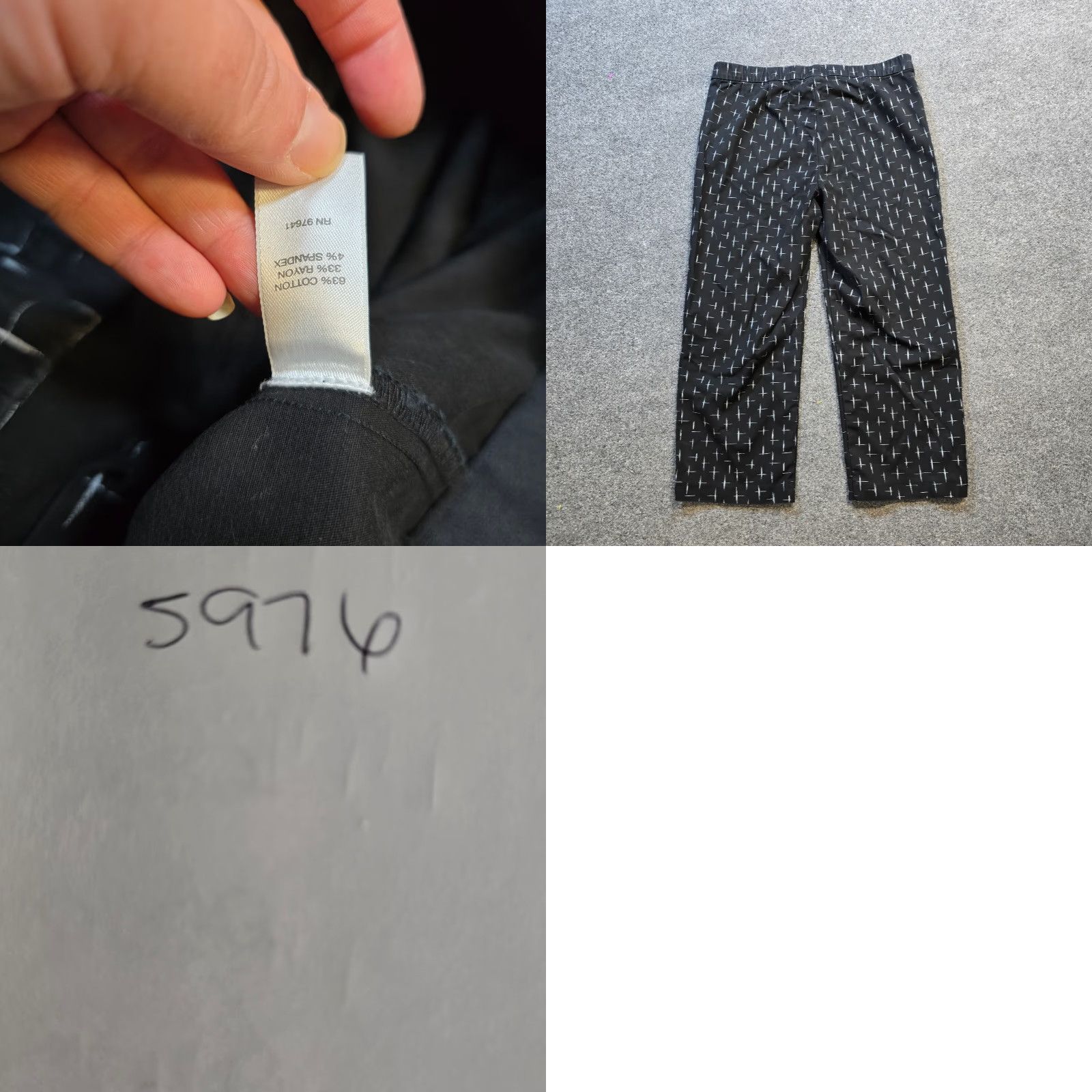 J. Jill VINTAGE J Jill Pants Womens 14 Black Crop Stretch Elastic Waist Career Business Capri Size 24" / US 00 / IT 34 - 8 Thumbnail