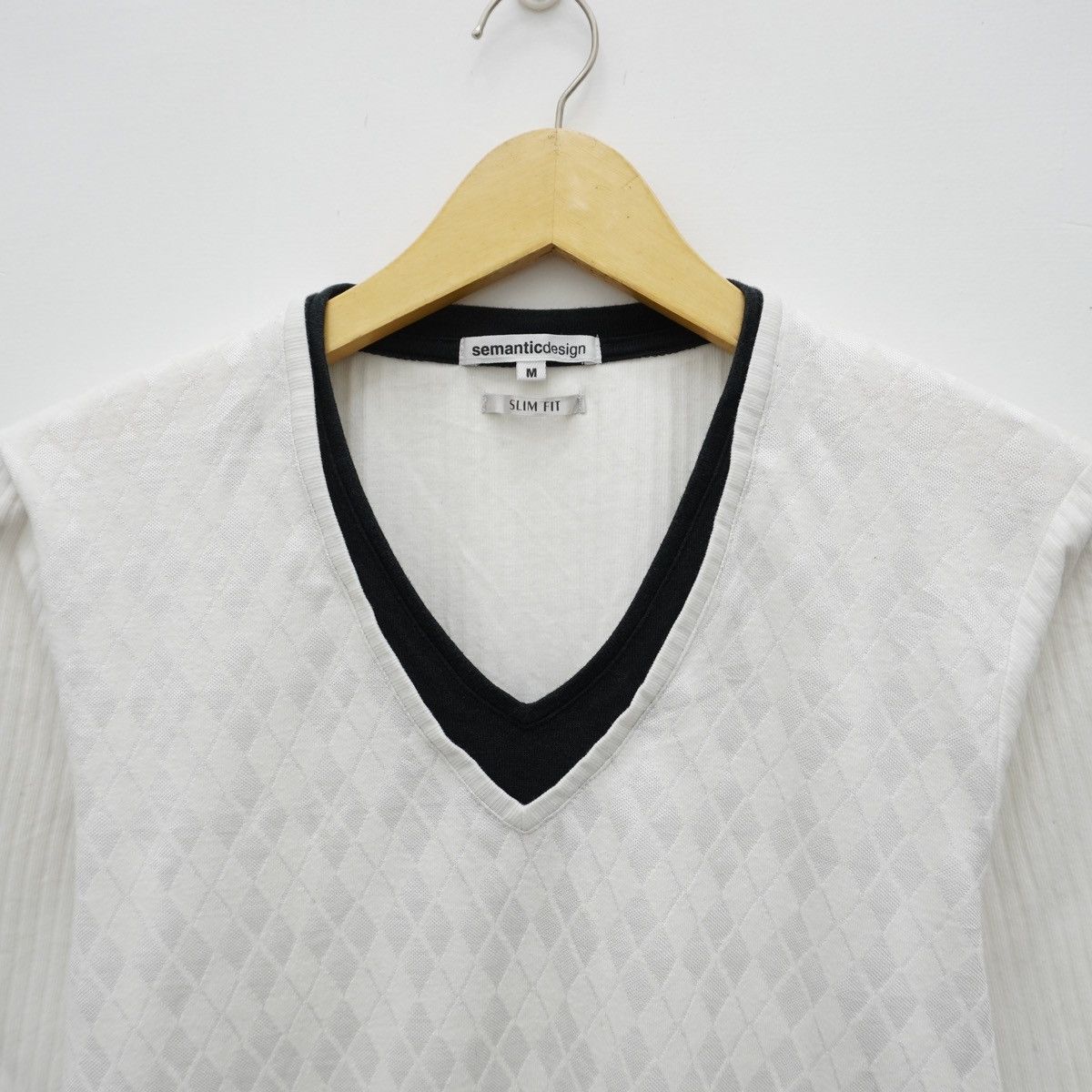 semanticdesign Semanticdesign Argyle V NECK LS Japan Streetwear IFSIX STYLE Size US M / EU 48-50 / 2 - 2 Thumbnail