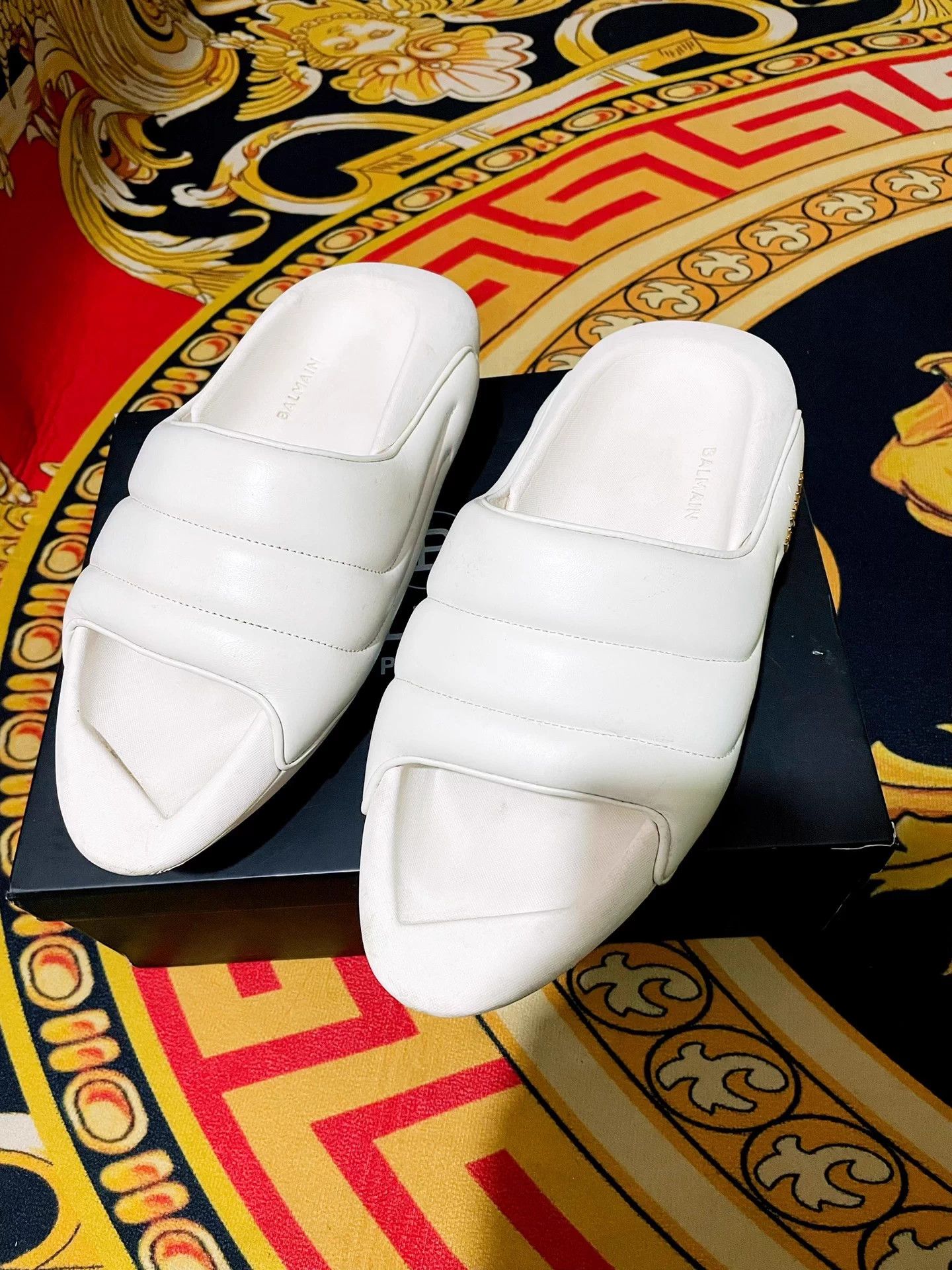 Balmain BALMAIN B-IT Minimalist Slip-On Slide 44 (Fits 42/43) Size US 11 / EU 44 - 1 Thumbnail