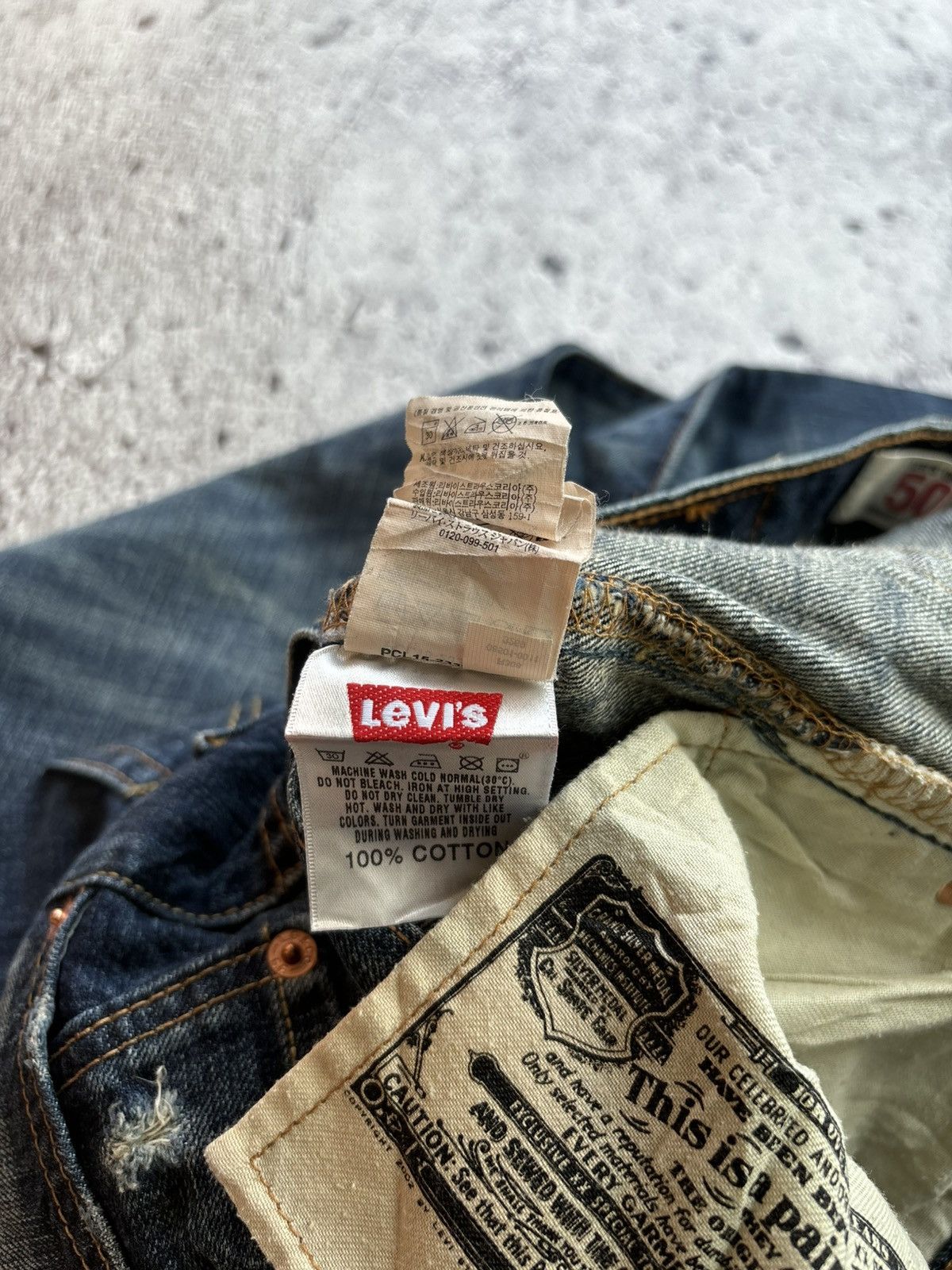 Levi's Levis 501 Distressed Denim style Jeans Size US 28 / EU 44 - 12 Thumbnail