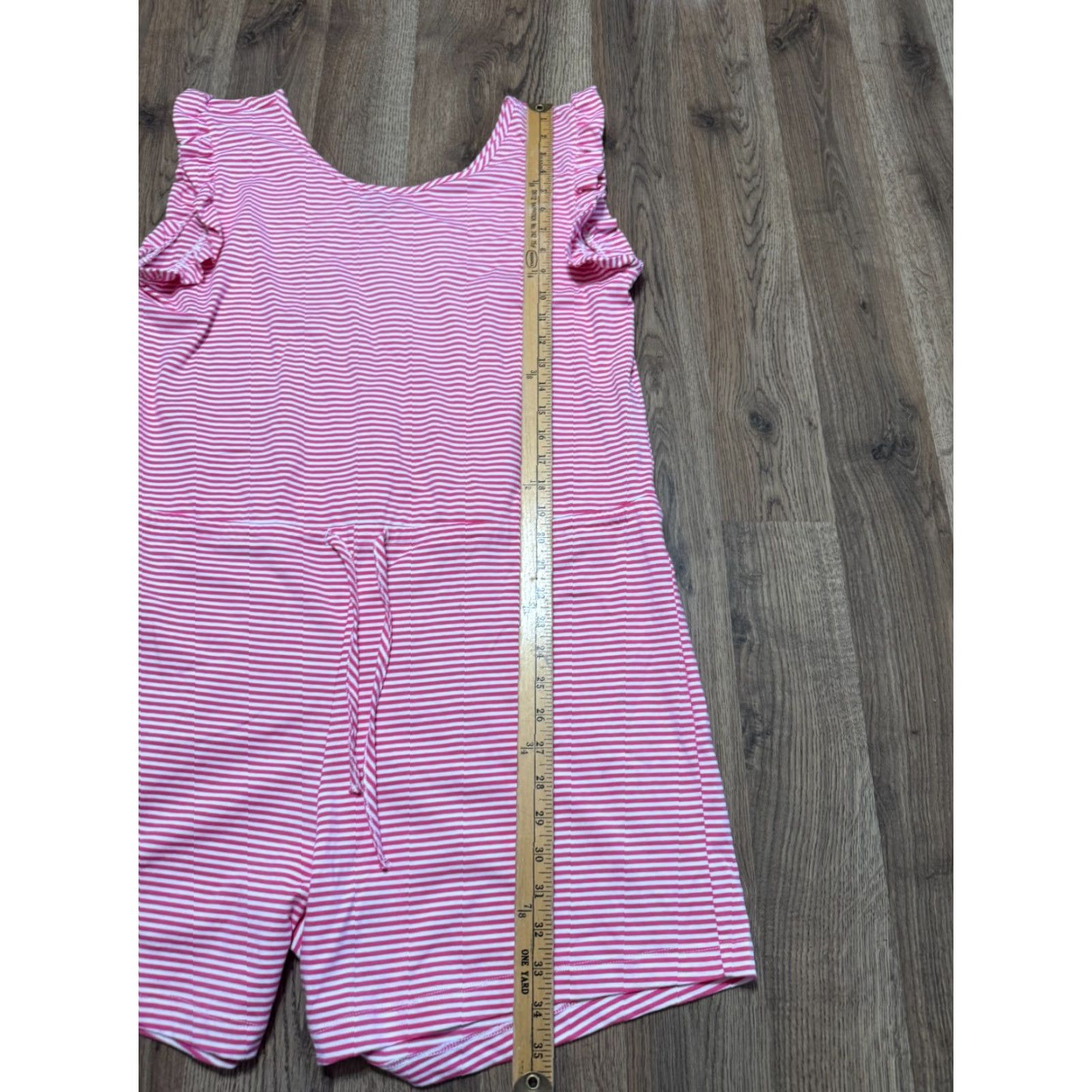 Paige Paige Charlie Romper Women’s Large Pink White Striped Sleeveless Casual One-Piece Size 36" / US 14 / IT 50 - 4 Thumbnail