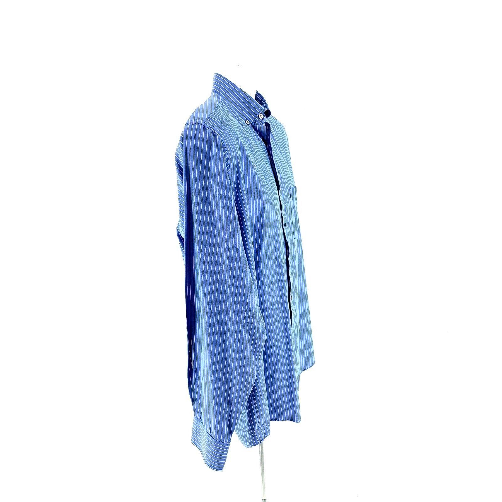 Van Heusen Van Heusen Originals Regular Fit 15-15.5 34/35 Blue Striped Size US S / EU 44-46 / 1 - 7 Thumbnail