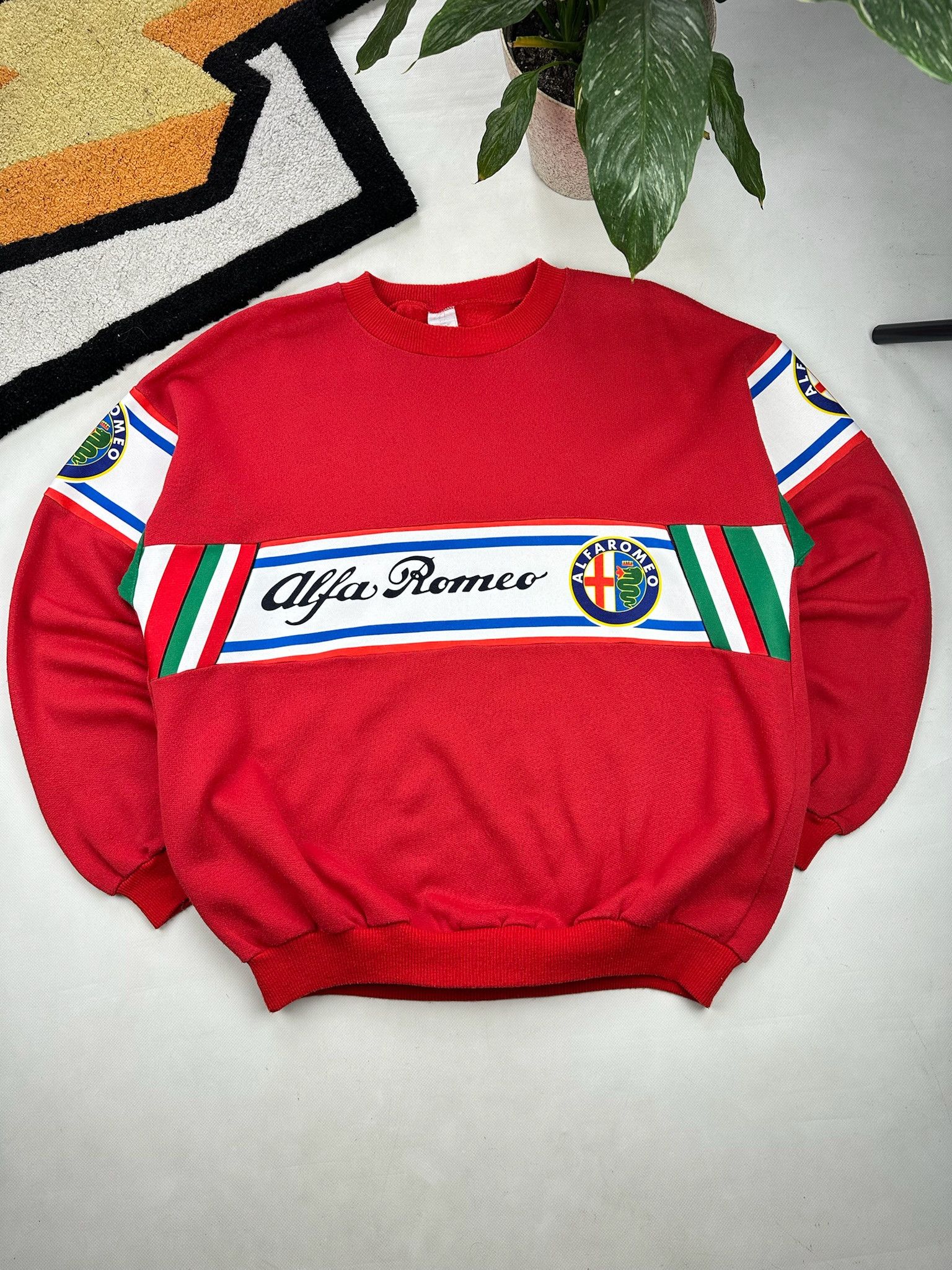 Vintage Vintage ALFA ROMEO Italian Luxury Brand Sweatshirts Size US XL / EU 56 / 4 - 4 Thumbnail