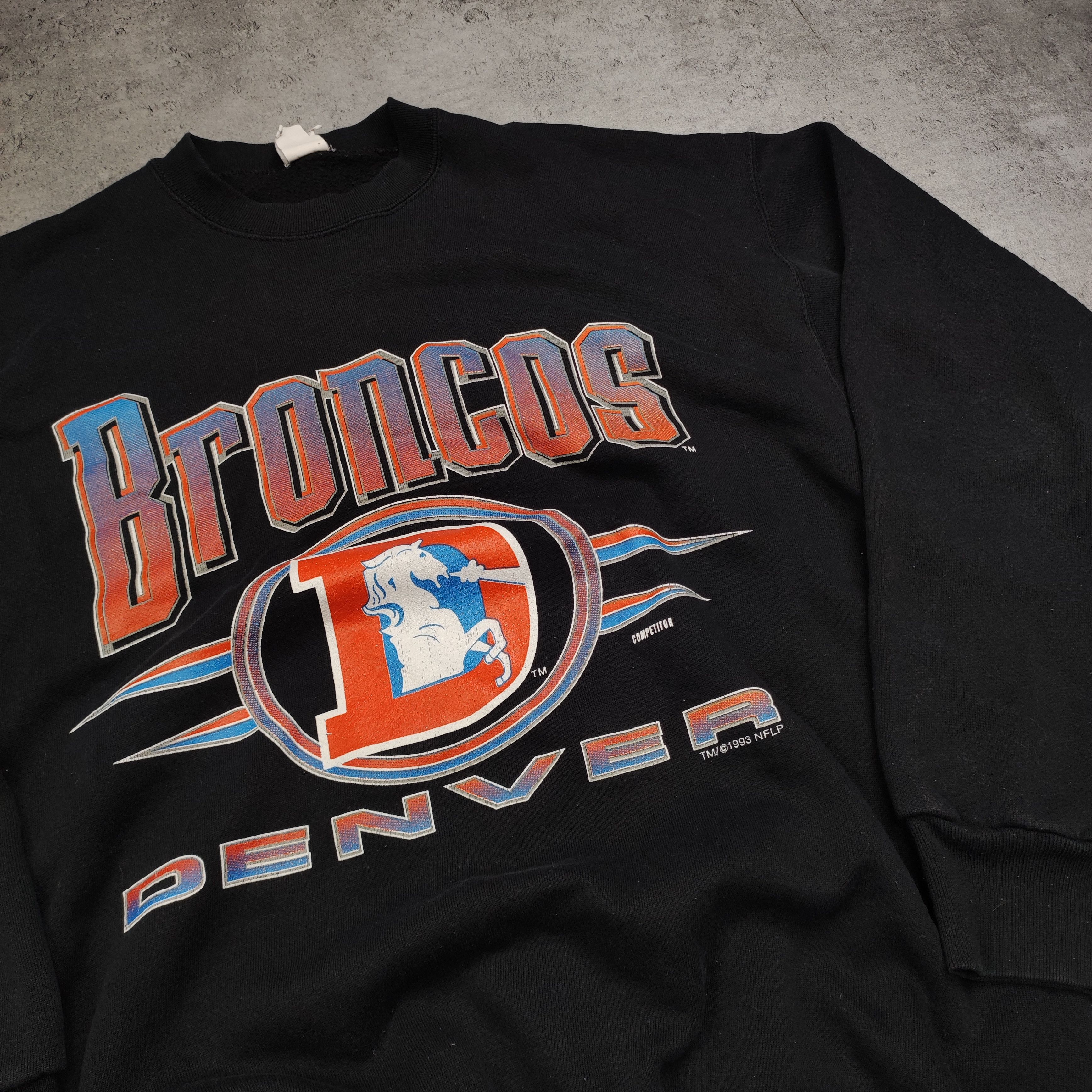 NFL × Vintage Vintage RARE 90s 1993 OG Broncos Denver NFL Sweatshirt Size US XL / EU 56 / 4 - 4 Thumbnail