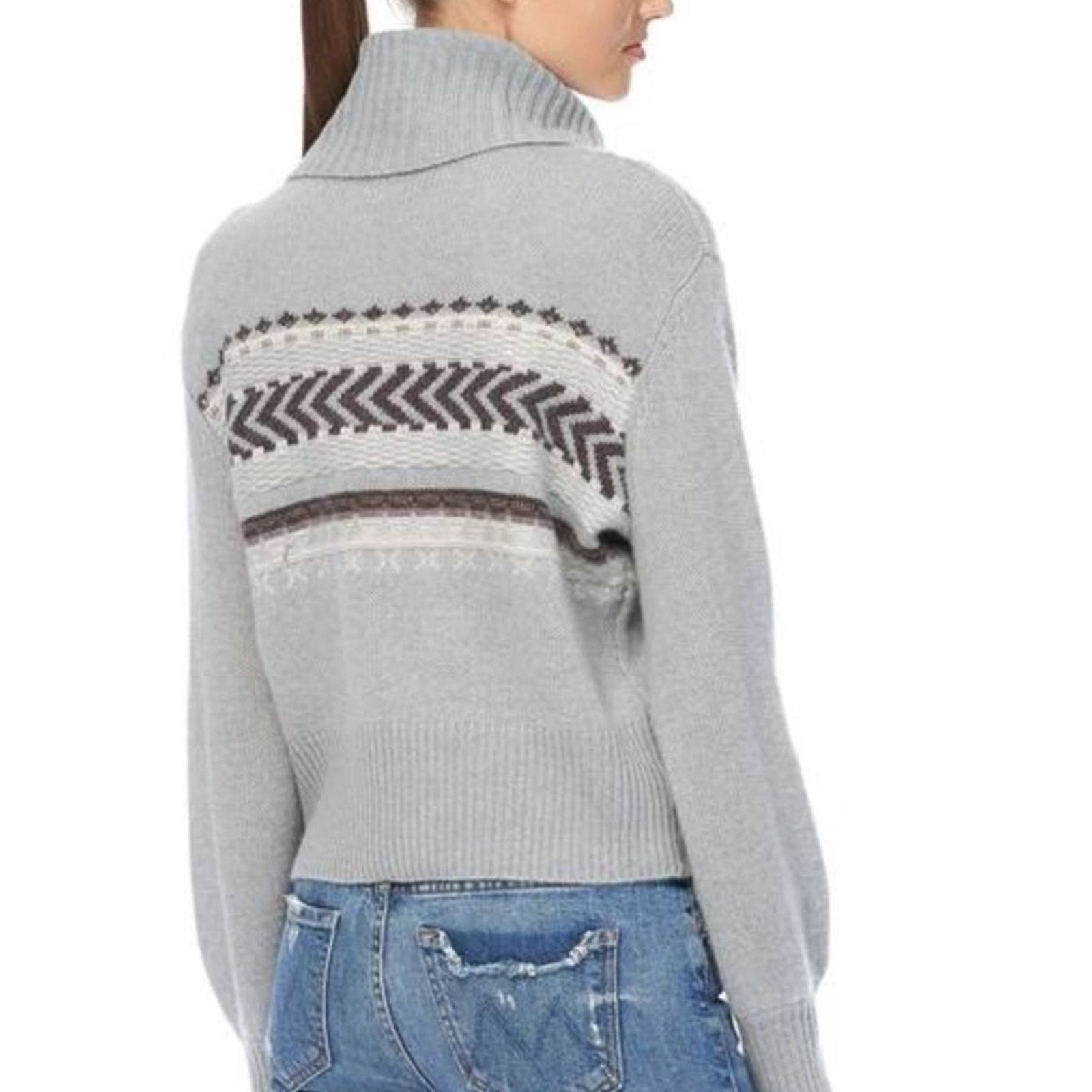 360Cashmere Kimmie Turtleneck Fair Isle Sweater from 360 Cashmere Size M / US 6-8 / IT 42-44 - 3 Thumbnail