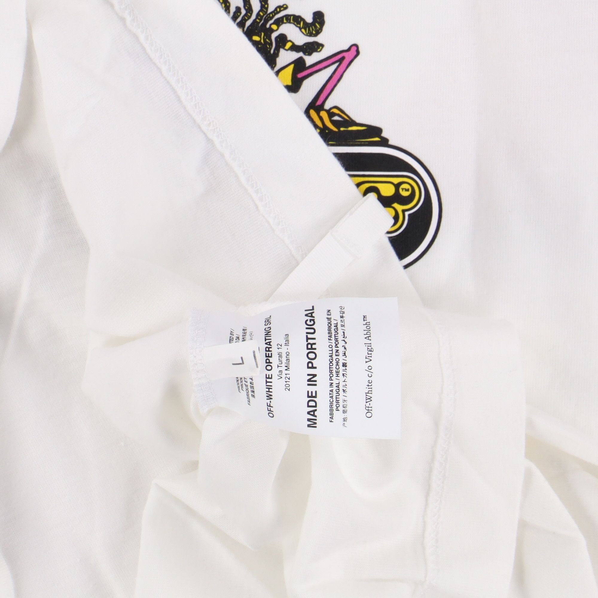 Off-White White and Fuchsia 90's DJ Arrows T-Shirt Size US L / EU 52-54 / 3 - 9 Thumbnail
