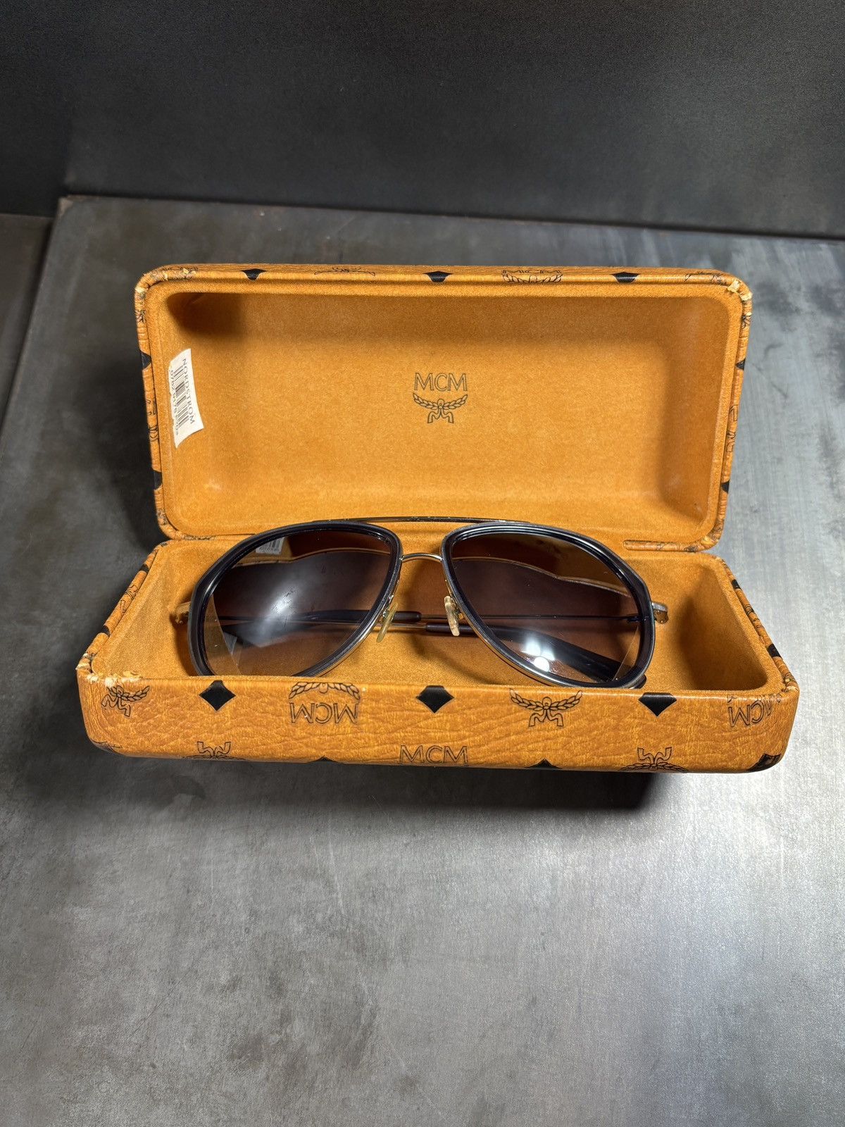 MCM MCM Sunglasses Metal Aviators Monogram 2010s Designer Italy Size ONE SIZE - 5 Thumbnail