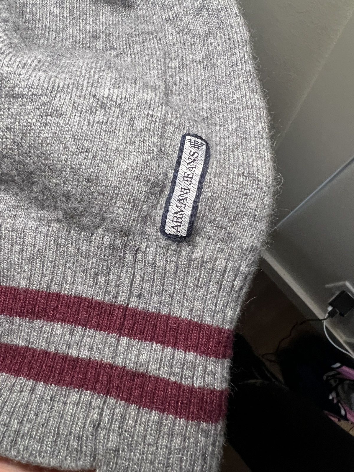 Armani Vintage Armani Jeans wool cashmere v-neck longsleeve sweater Size US XL / EU 56 / 4 - 6 Thumbnail