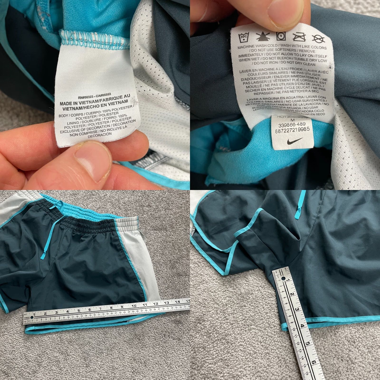 Nike Nike Dri-Fit Active Shorts Women M Blue Elastic Waist Athletic Running 30x4 Size 32" / US 10 / IT 46 - 8 Thumbnail