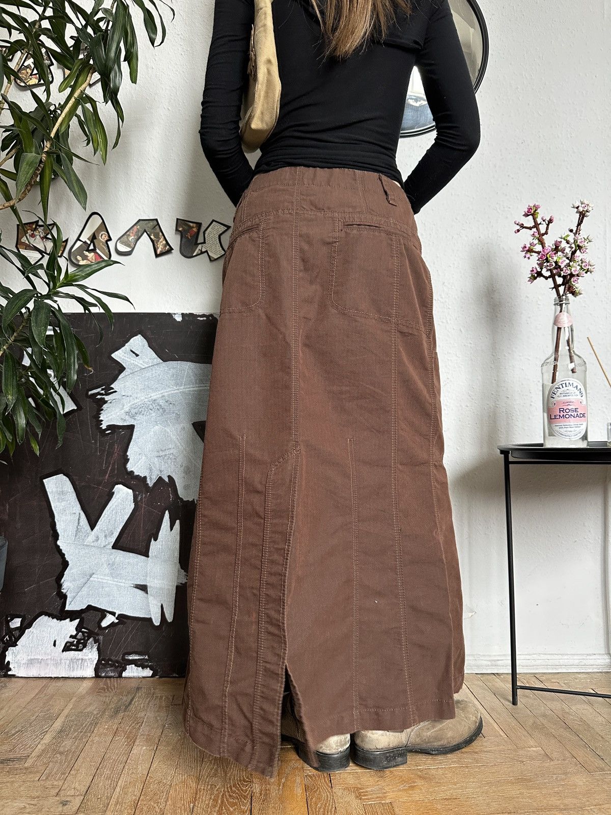 Japanese Brand × Seditionaries × Vintage Vintage Sandwich Asymmetrical Pocket Maxi Skirt 00s Size 26" / US 2 / IT 38 - 9 Thumbnail