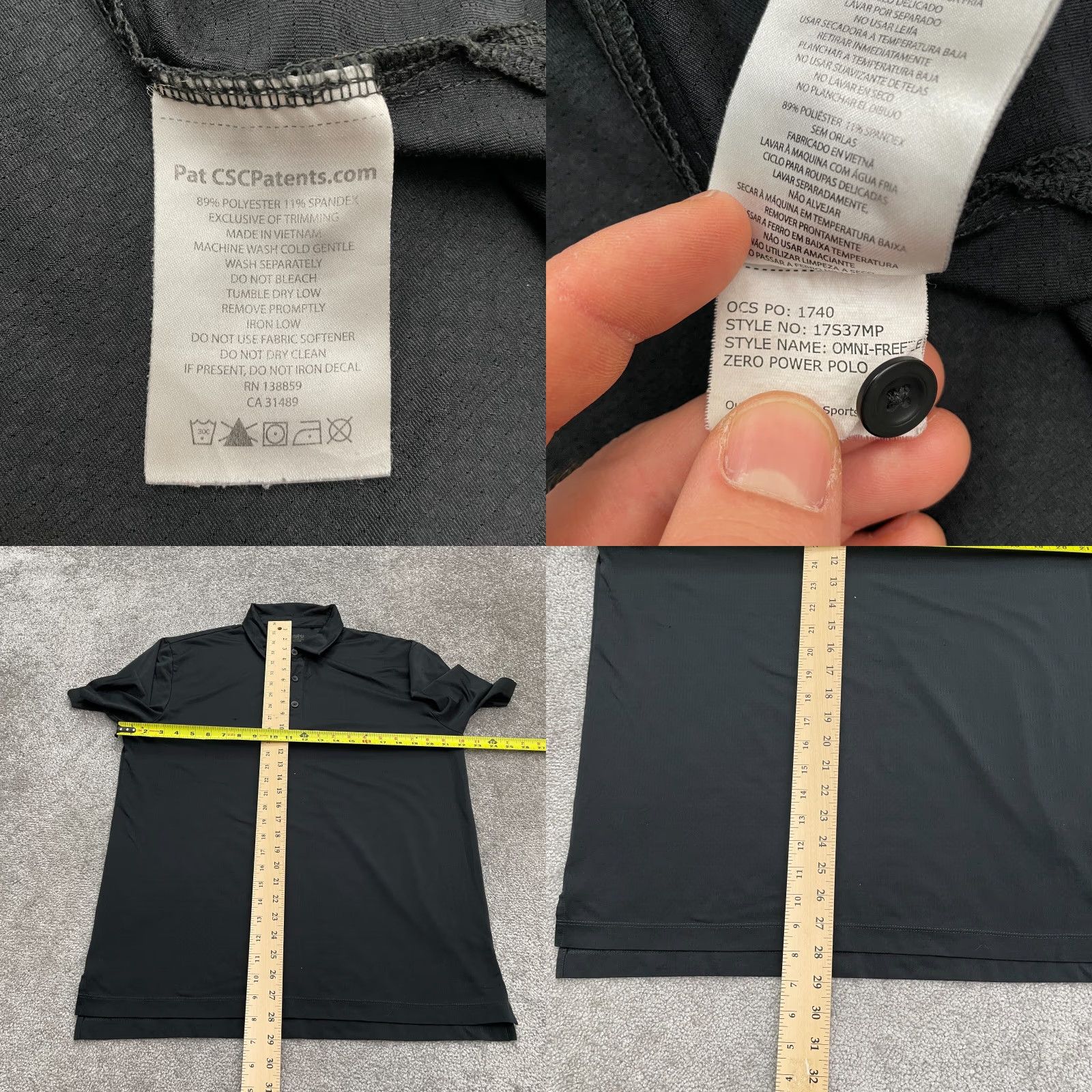 Vintage Columbia Golf Omni Freeze Polo Shirt Mens Large Black Short Sleeve Stretch Top Size US L / EU 52-54 / 3 - 8 Thumbnail