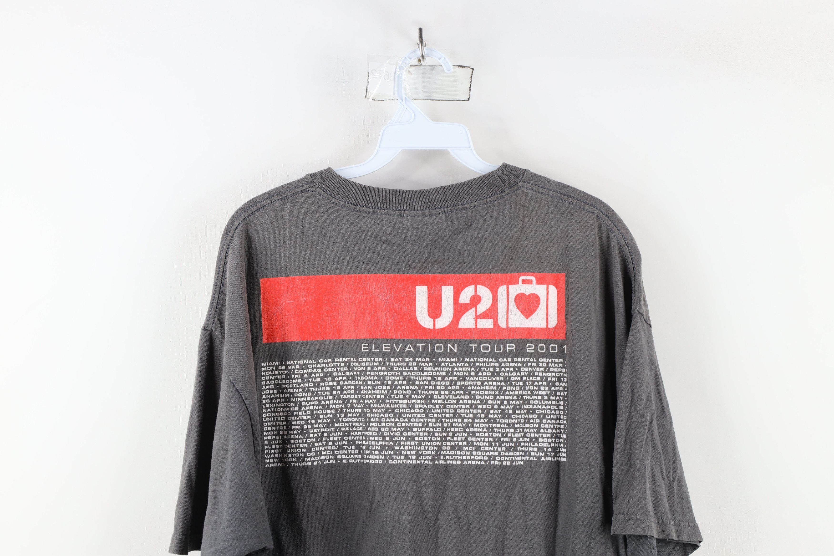 Vintage Vintage Y2K 2001 Elevation Tour U2 Band T-Shirt Gray USA Size US XL / EU 56 / 4 - 13 Thumbnail