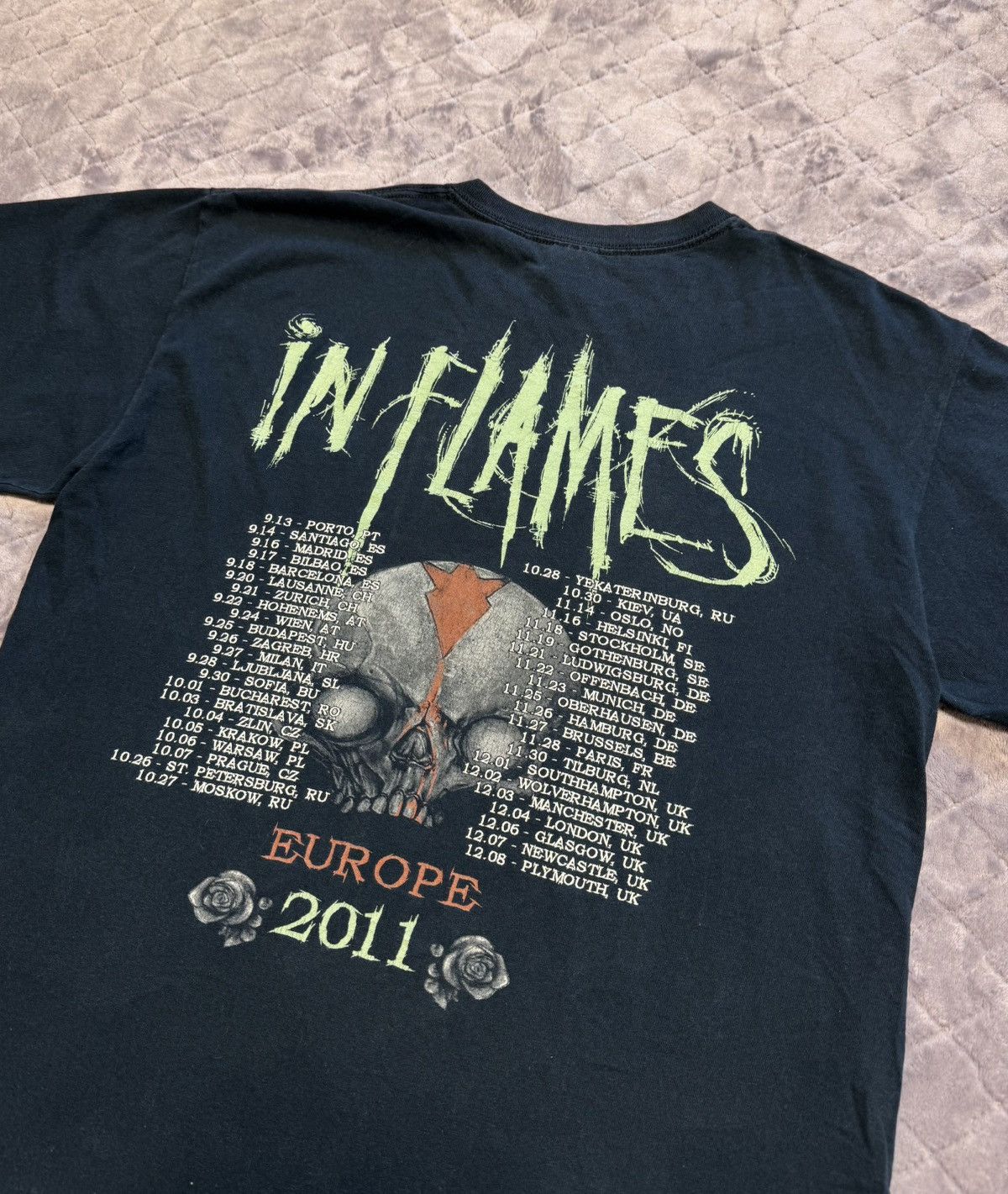 Band Tees × Vintage Vintage 2011 In Flames Band Rock Tee Shirt Size US L / EU 52-54 / 3 - 9 Thumbnail