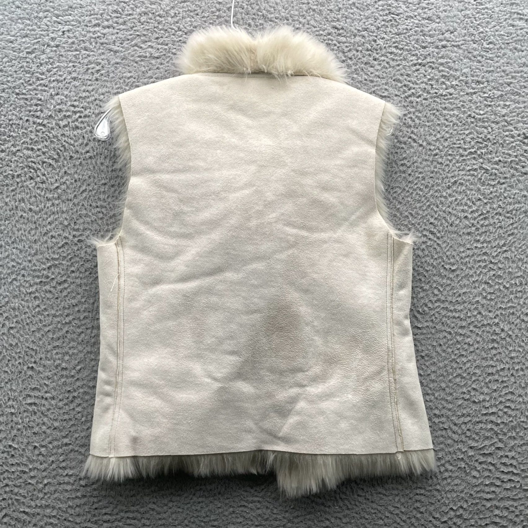 Vintage Jennifer Lopez Vest Women Small Faux Leather Vegan Fur Chic Cabin Winter Y2k 90s Size S / US 4 / IT 40 - 5 Thumbnail