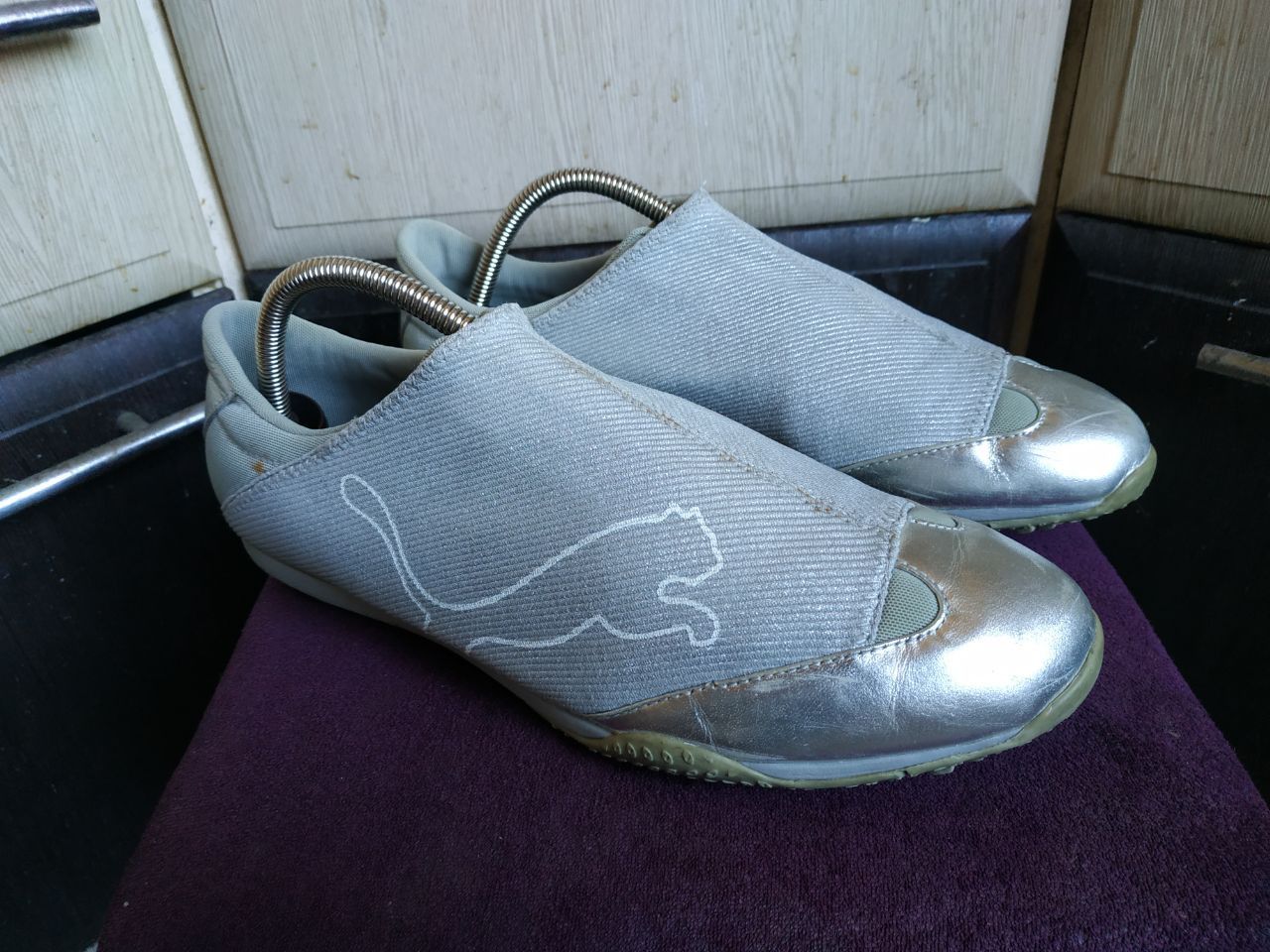 Puma Puma Mostro Mesh Silver Metallic Vintage 2000s Archive Y2K Size US 9 / EU 42 - 1 Thumbnail