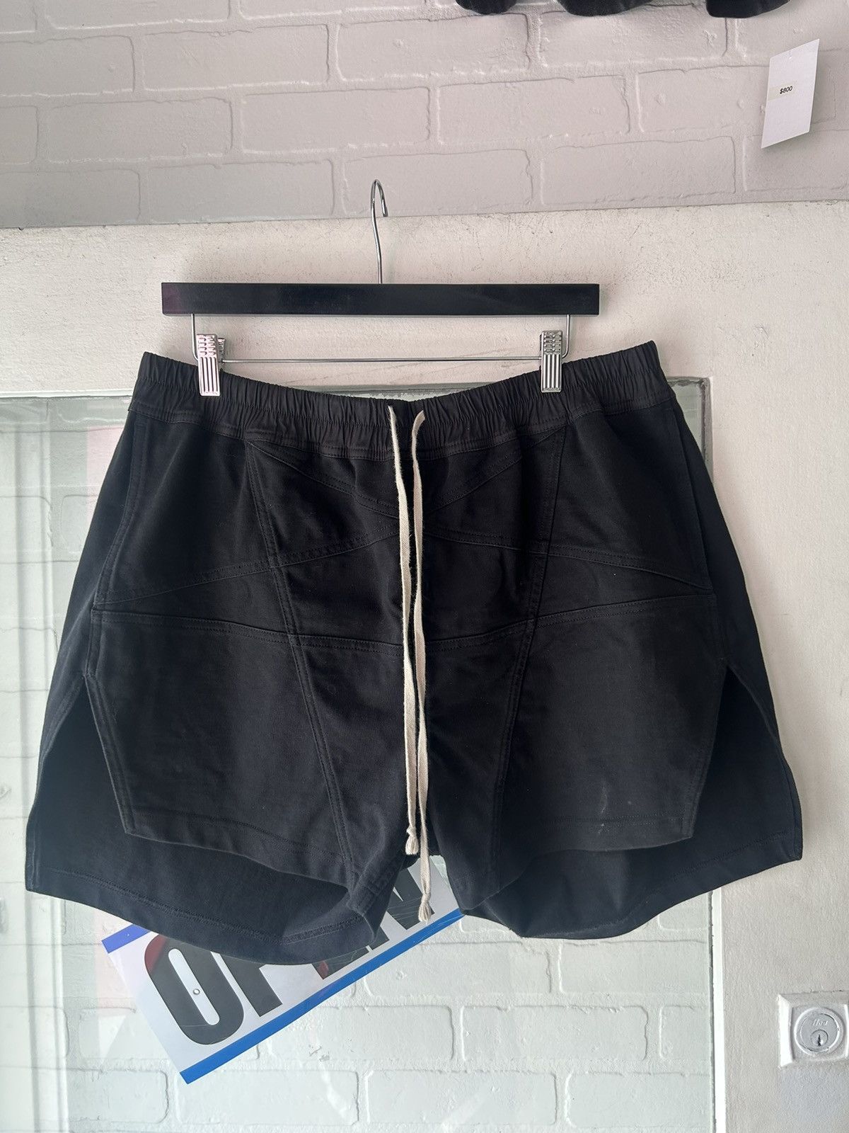 image of Rick Owens Fw22 Pentagram Boxer Shorts in Black, Men's (Size 32)