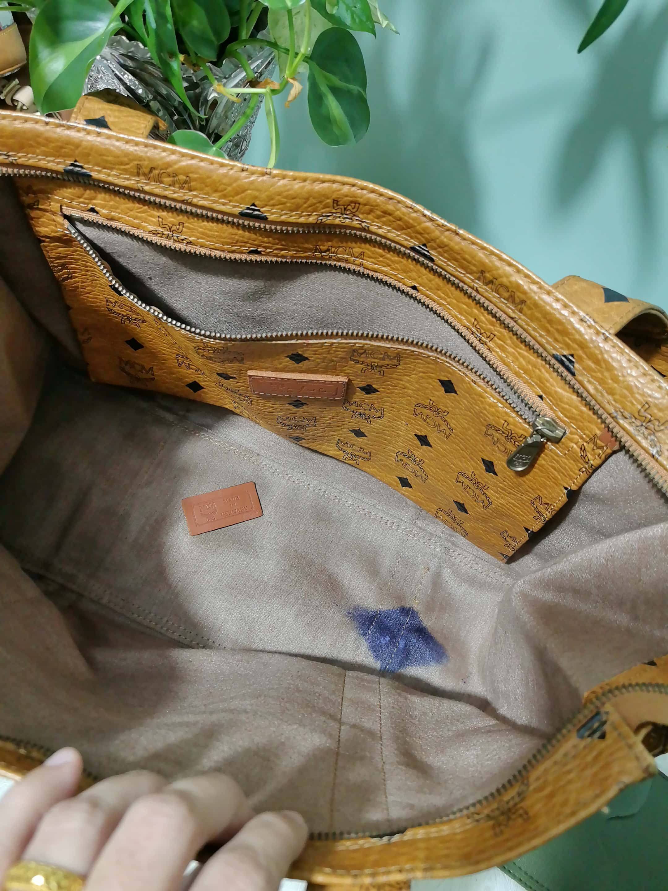 MCM VINTAGE MCM COGNAC VISETOS SHOPPER TOTE MADE in GERMANY Size ONE SIZE - 6 Thumbnail