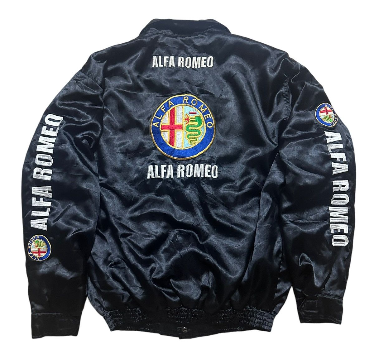 Sports Specialties × Vintage RARE ‼️ Vintage ALFA ROMEO Double Collar Bomber Jacket Size US XL / EU 56 / 4 - 2 Thumbnail